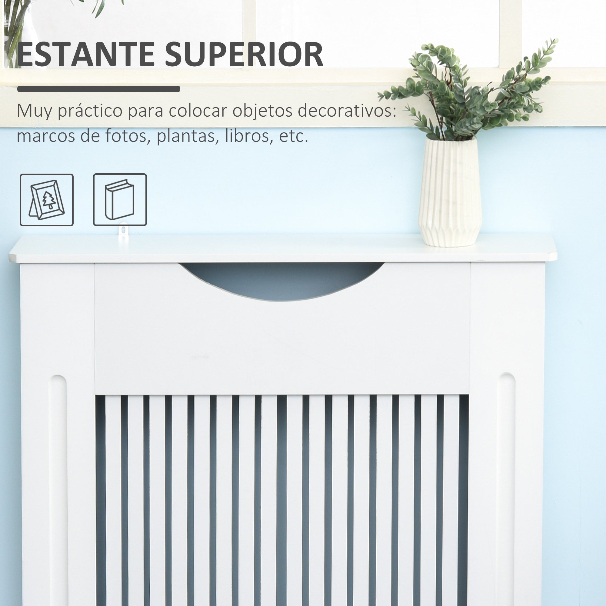 Cobertura de Radiador – 82x78x19 cm – Branco – MDF