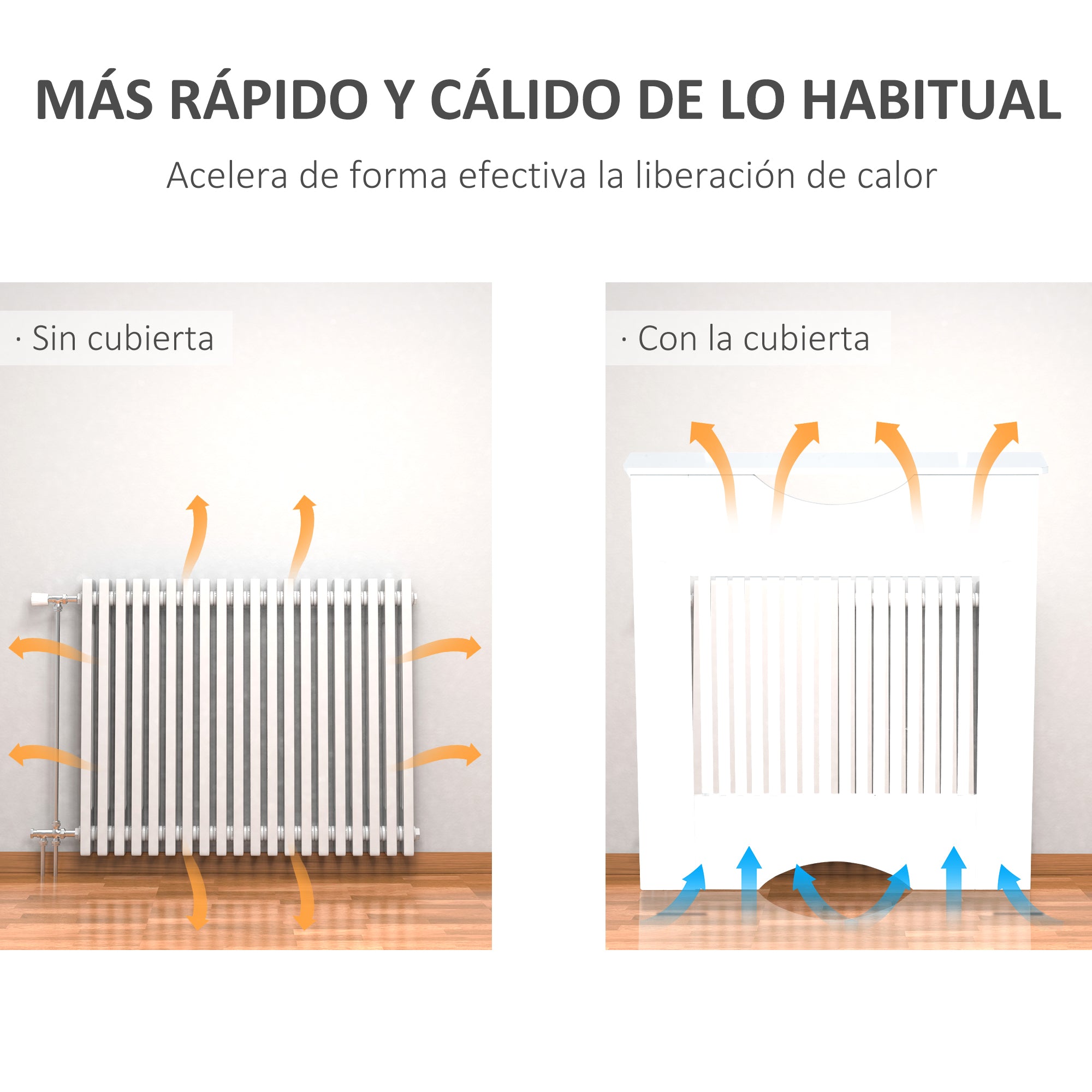 Cobertura de Radiador – 82x78x19 cm – Branco – MDF