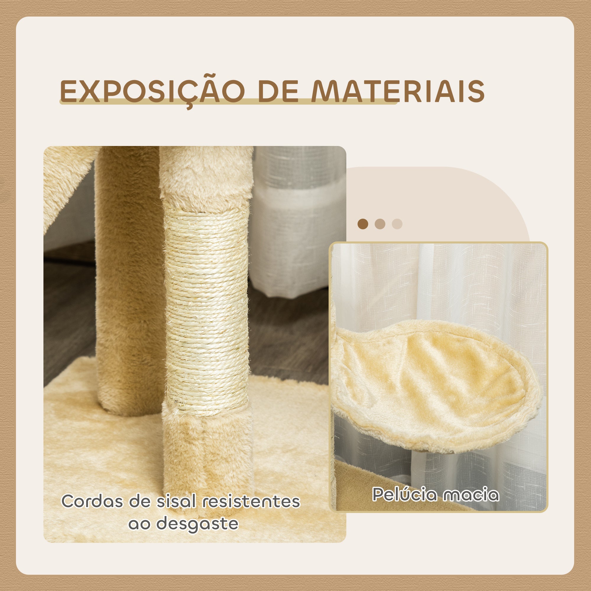 Arranhador para Gatos de 134,2 cm Bege