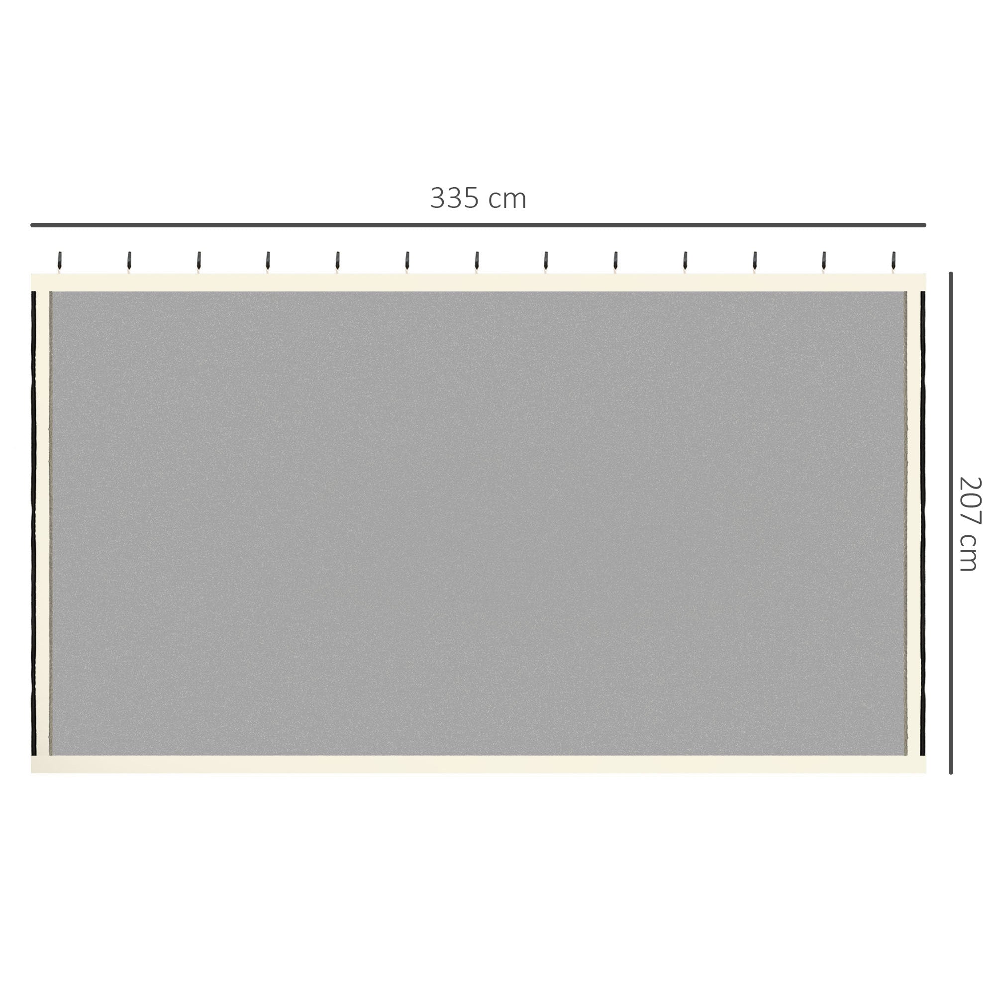 Rede Mosquiteira para Gazebo 335x207 cm - Preto