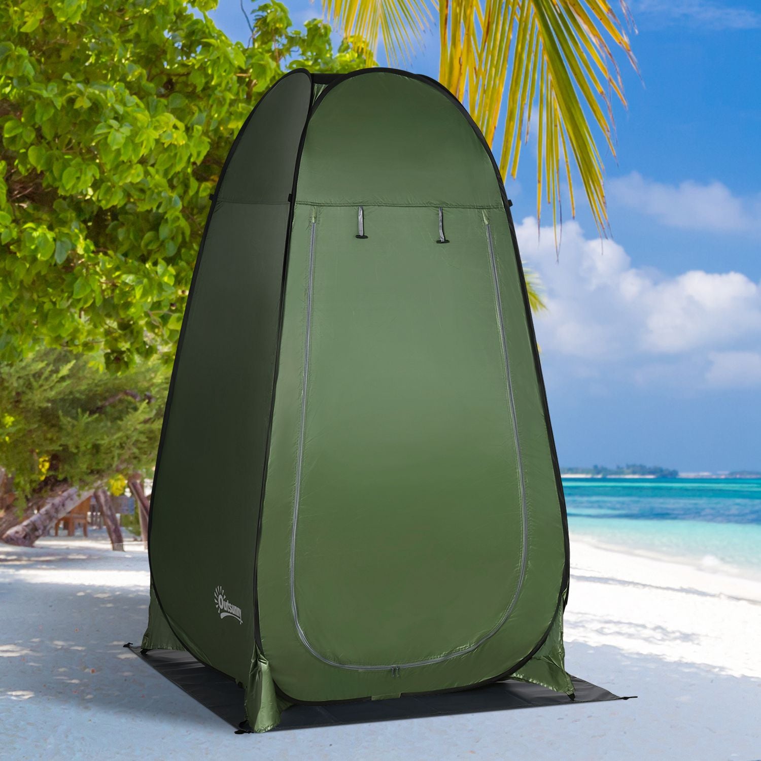 Tenda de Privacidade Portátil Verde 126x124x189 cm