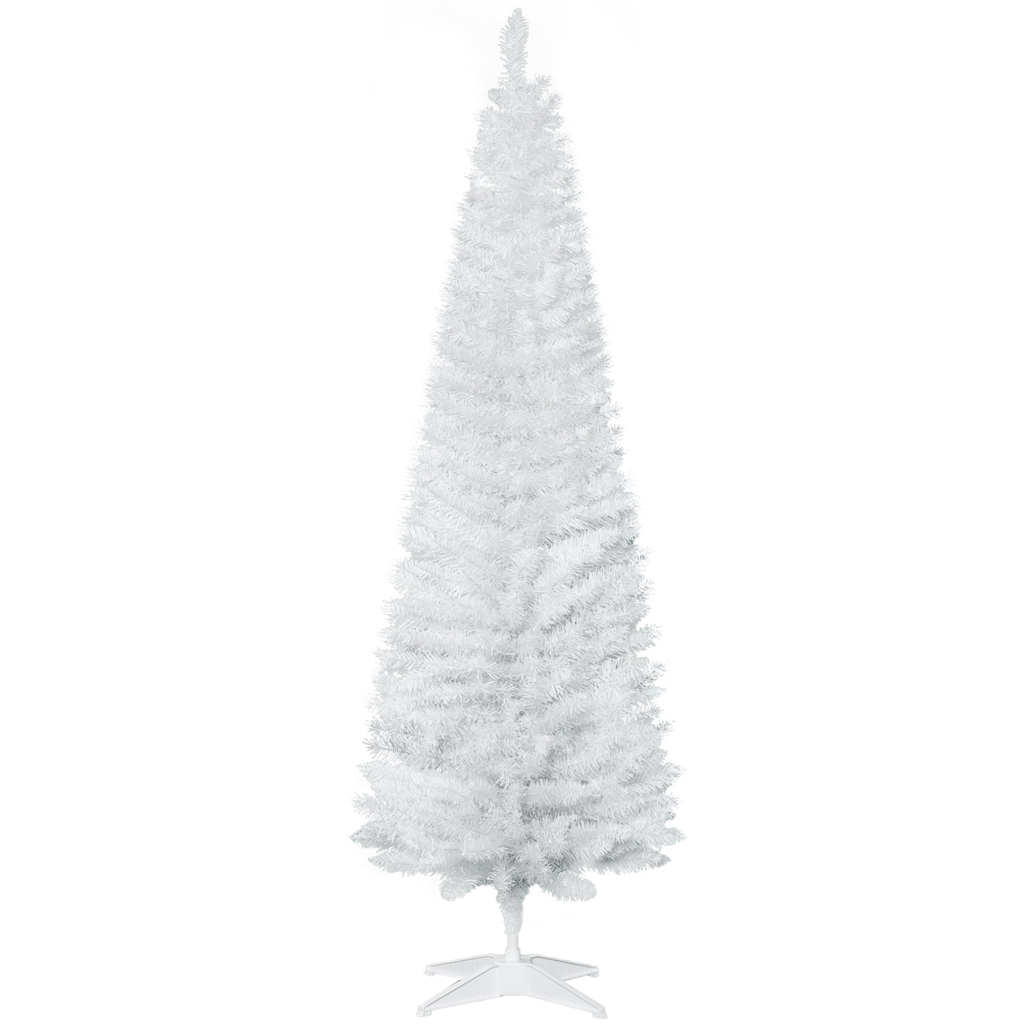 Árvore de Natal Artificial 180cm Branca Ø55x180 cm
