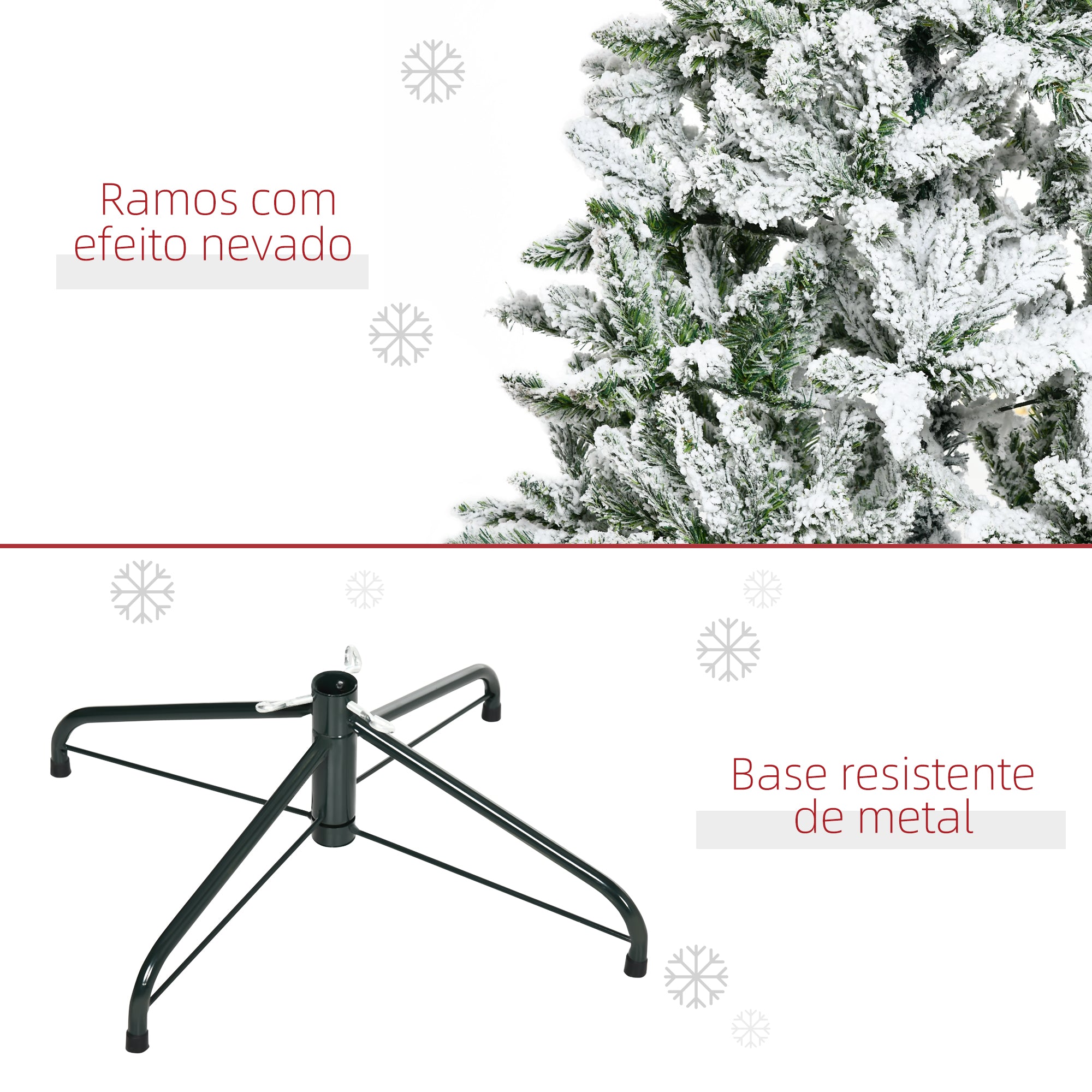 Árvore de Natal Artificial – 150 cm – Verde – PVC e Aço