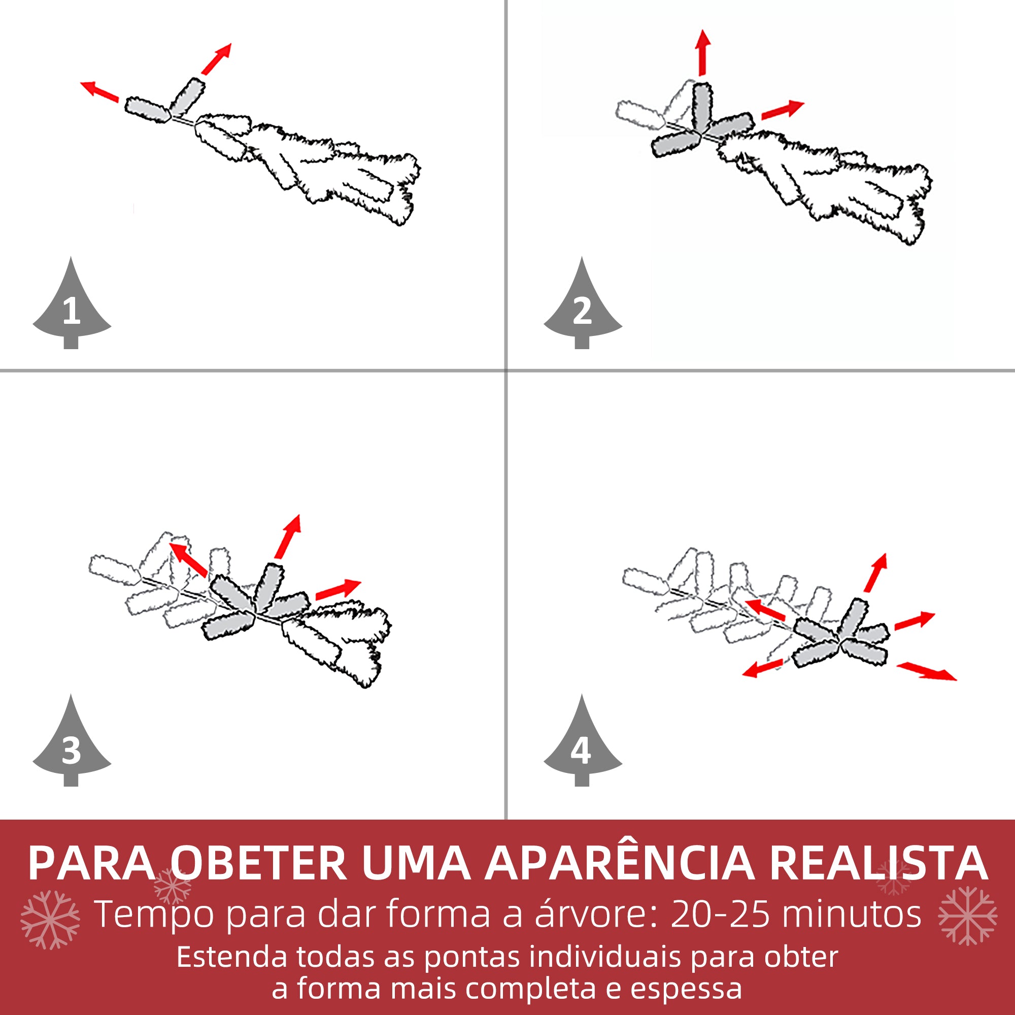 Árvore de Natal Artificial – 150 cm – Verde – PVC e Aço