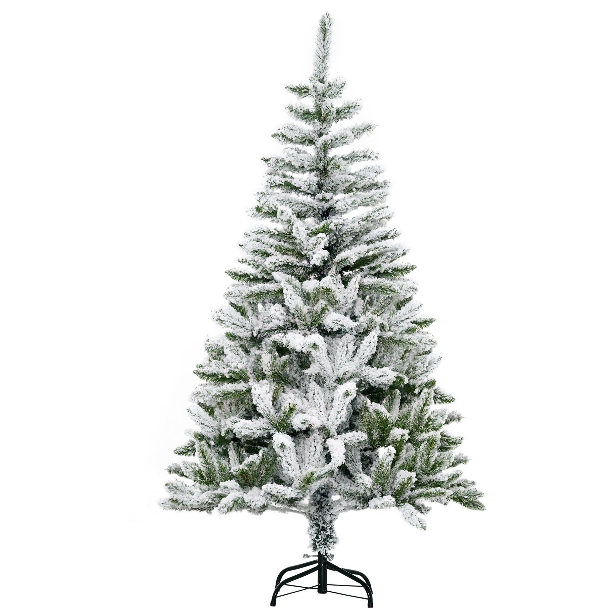 Árvore de Natal Artificial 150 cm Verde Neve Ignífugo