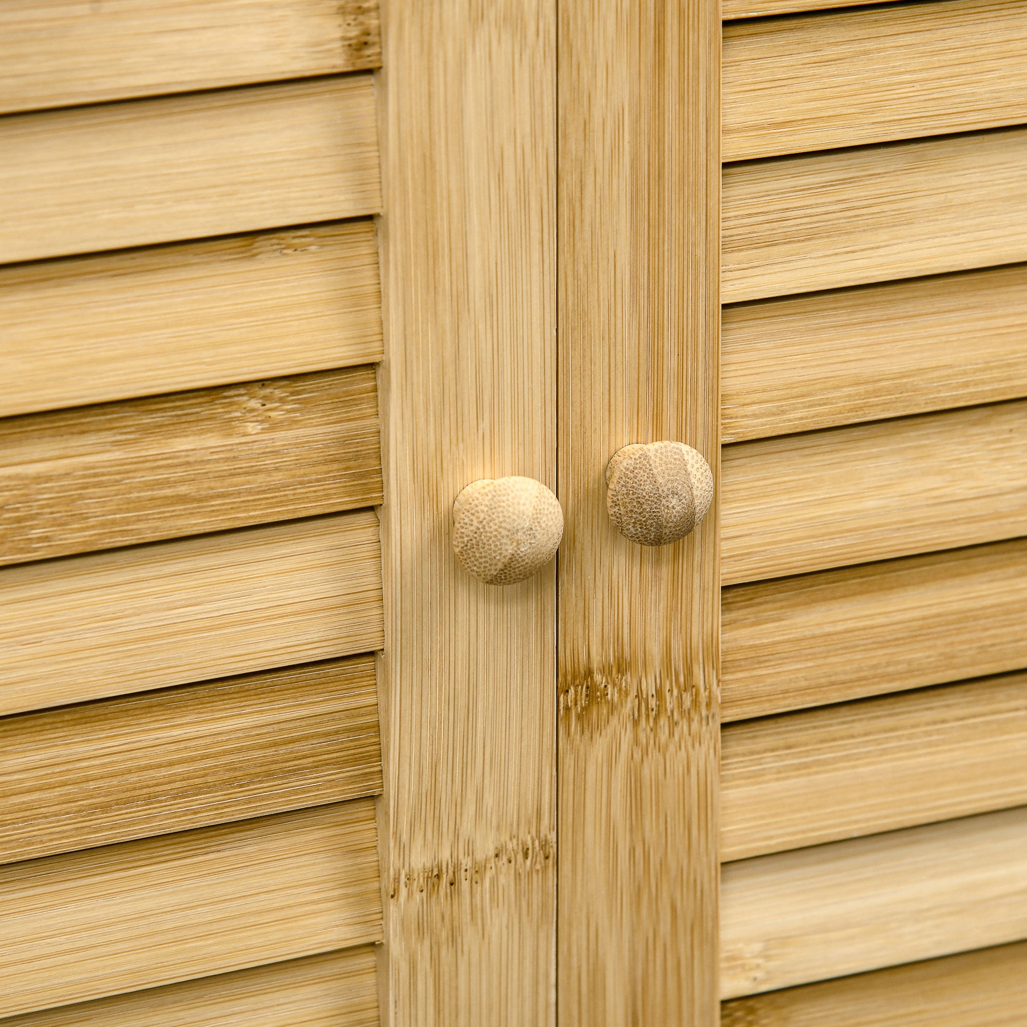 Armário Auxiliar Casa de Banho de Bambu 50x25,5x92 cm Cor de Madeira Natural