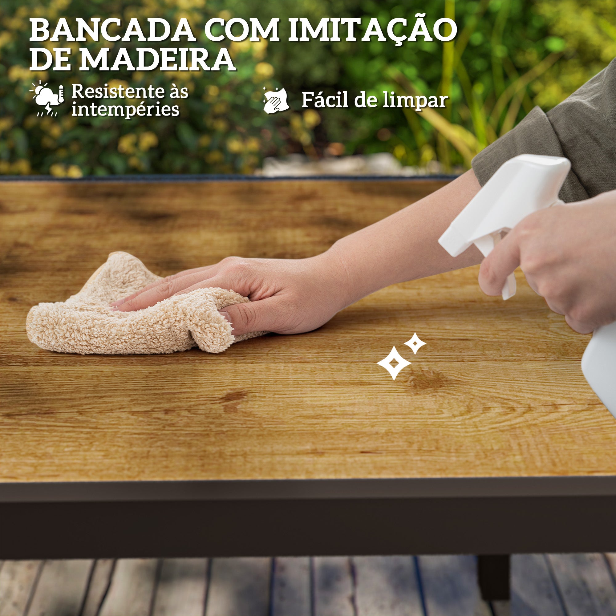 Mesa de Jardim Extensível Marrom Escuro 160/240x90x74 cm