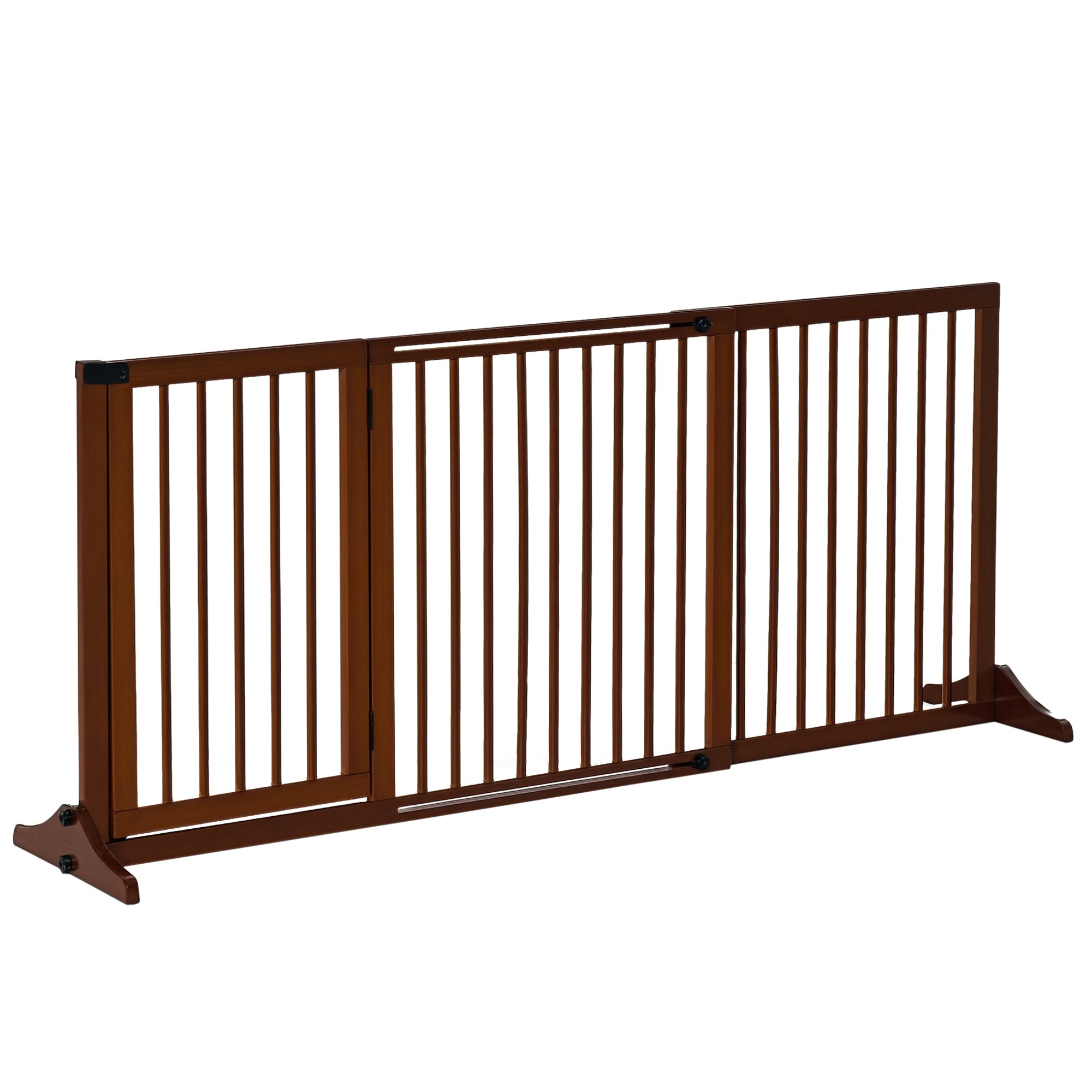 Barreira de Segurança Extensível para Cães Marrom 113-166x36x71 cm