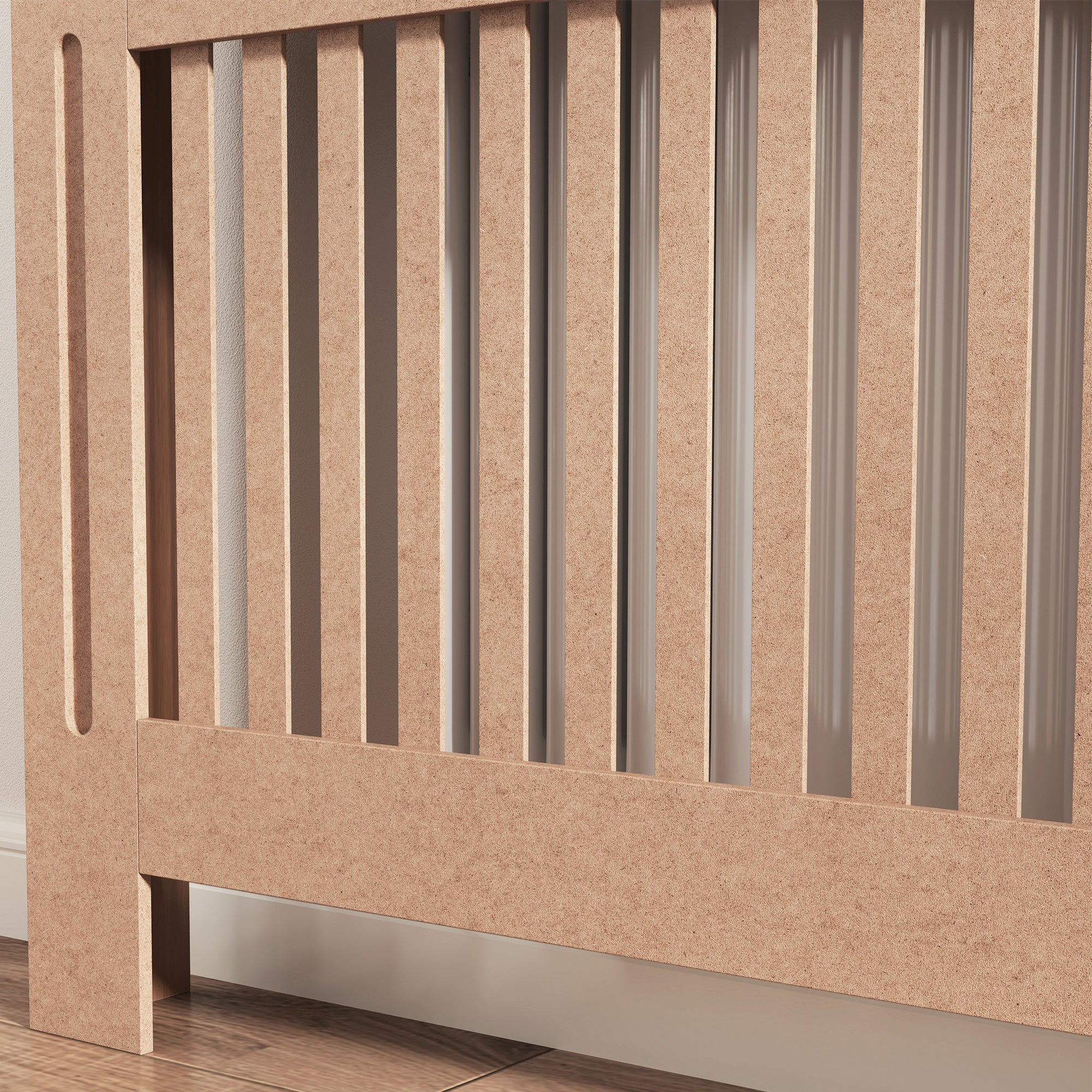 Cobertura para Radiador – 112x19x81cm – Cor de Madeira Natural – MDF