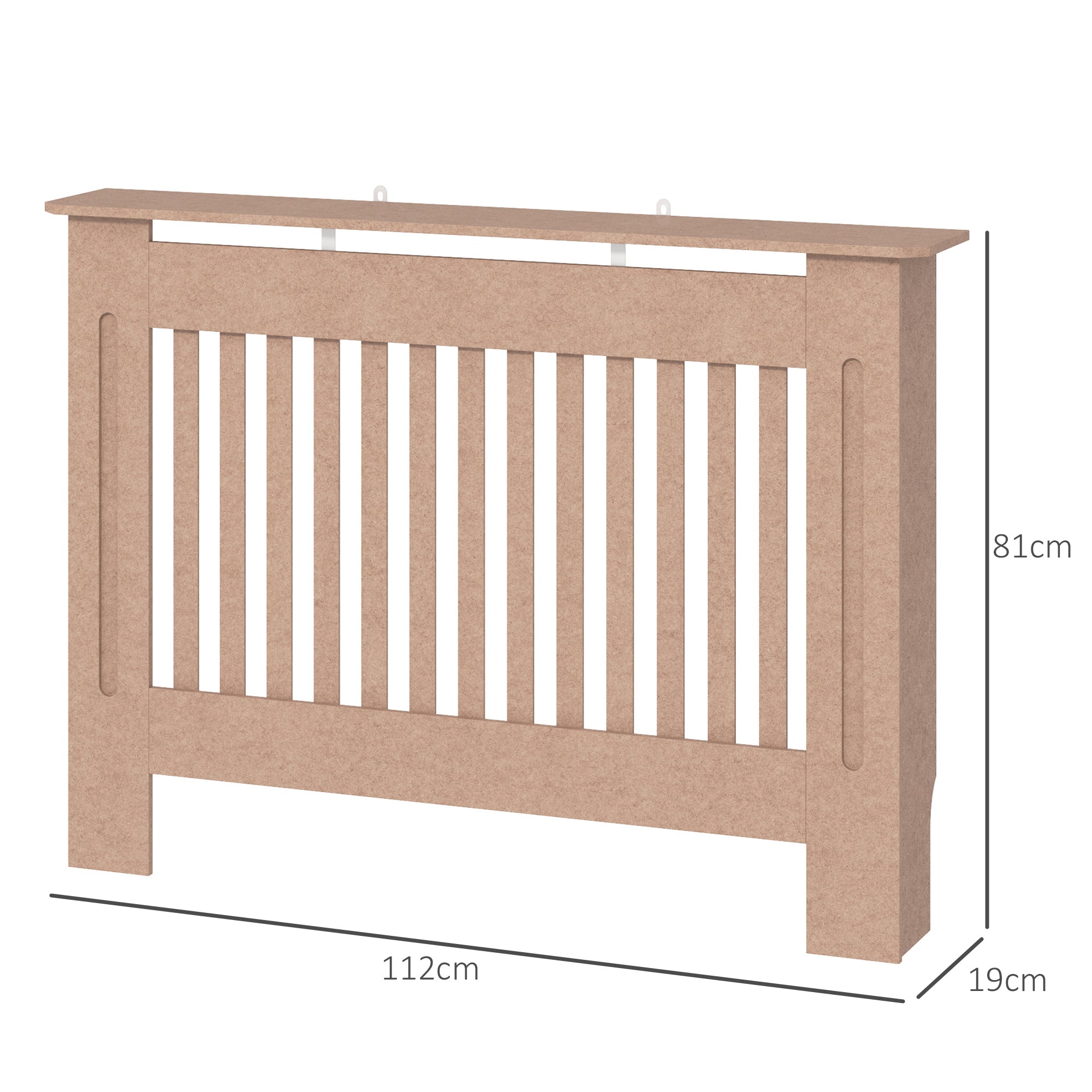 Cobertura para Radiador – 112x19x81cm – Cor de Madeira Natural – MDF