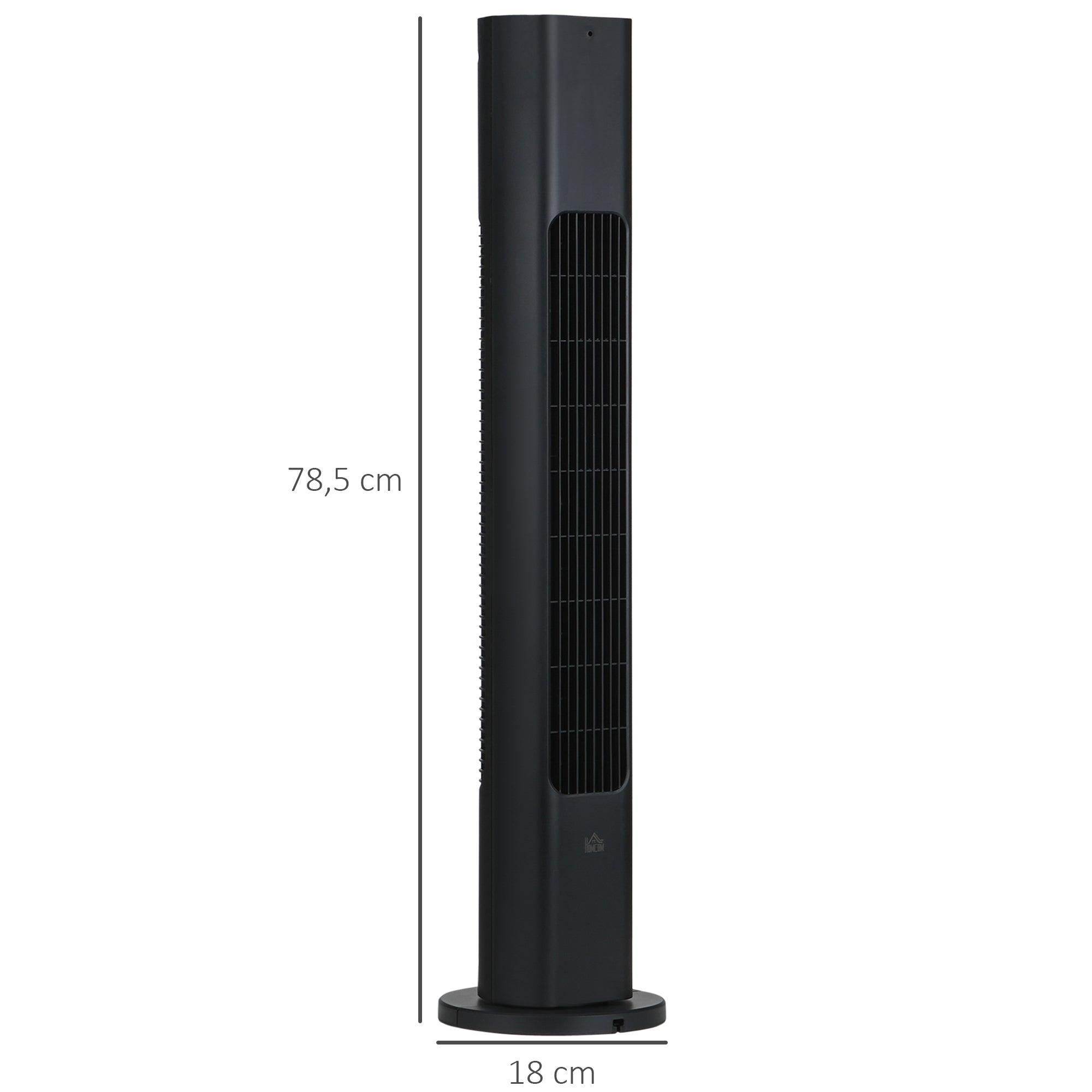 Ventoinha de Coluna Ø18x78,5 cm - Cor Preto