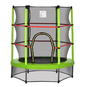 Trampolim Infantil Ø140x160 cm Verde para Crianças de 3-6 Anos