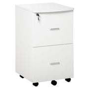 Bloco de Gavetas de Escritório Móvel Auxiliar Branco 43x45x72cm