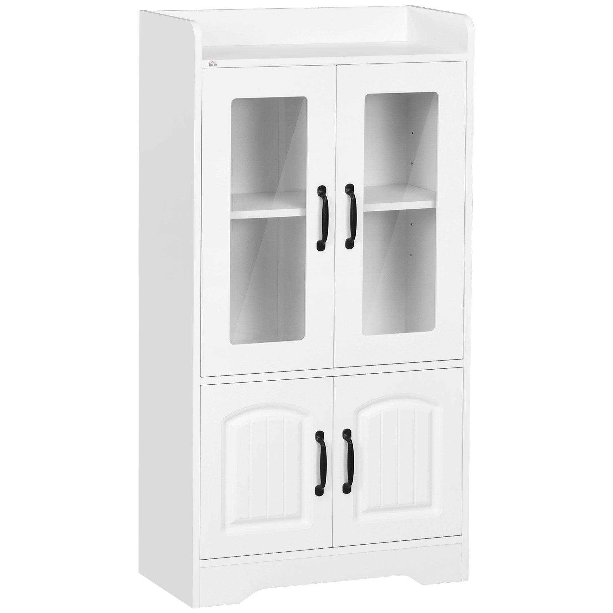 Vitrine Elegante Branca 60x30x116 cm com Portas de Vidro