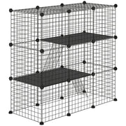 Recinto para Animais Pequenos 105x45x105 cm - Cor Preto