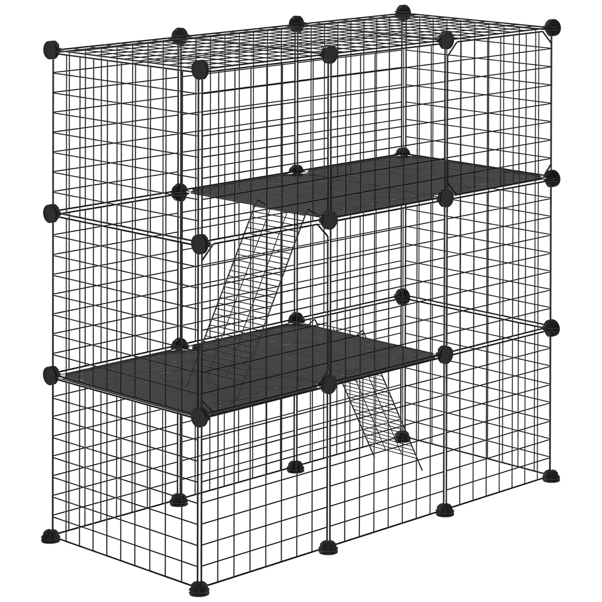 Recinto para Animais Pequenos 105x45x105 cm - Cor Preto