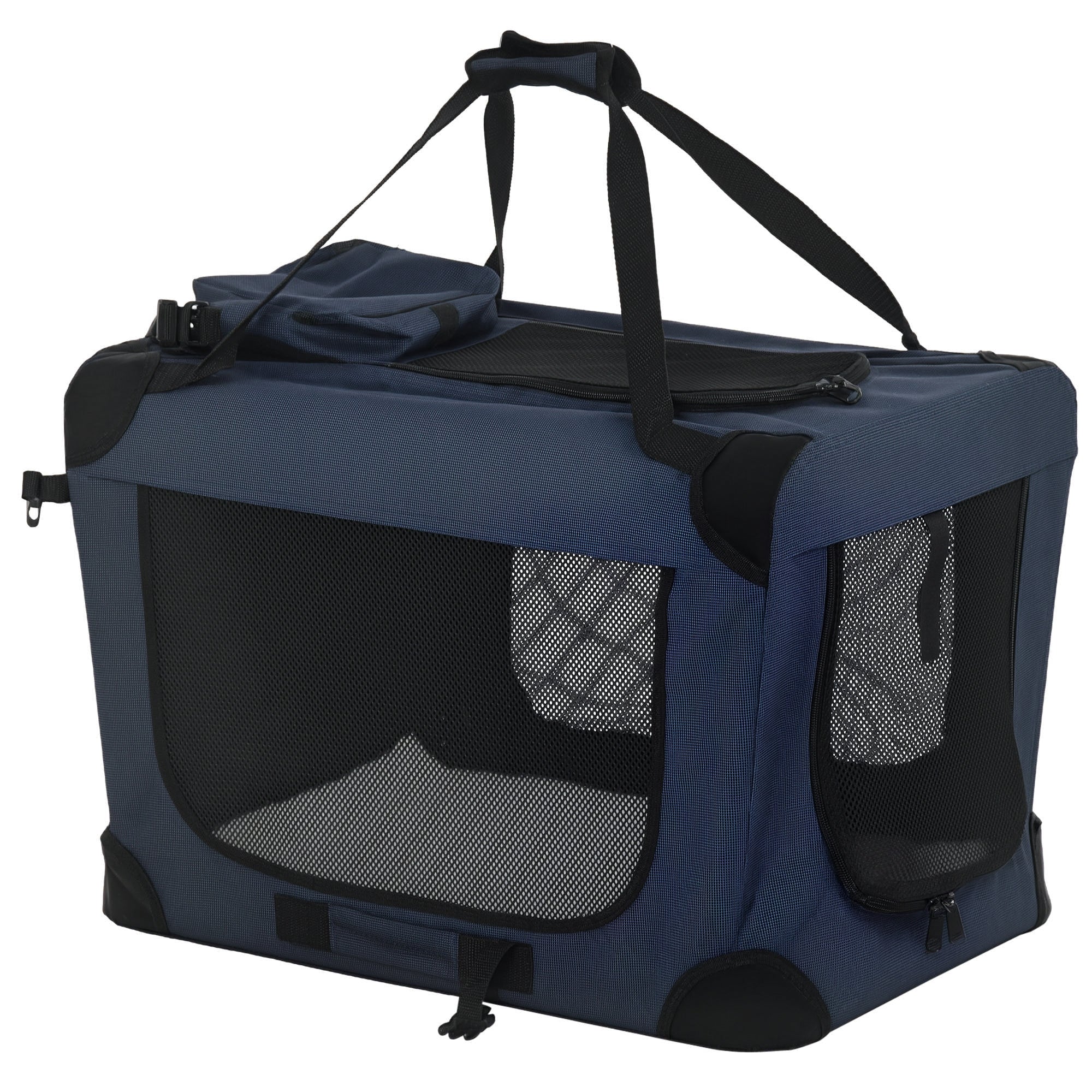 Transportadora Portátil para Animais de Estimação - 60x41.5x41cm - Azul Marrinho