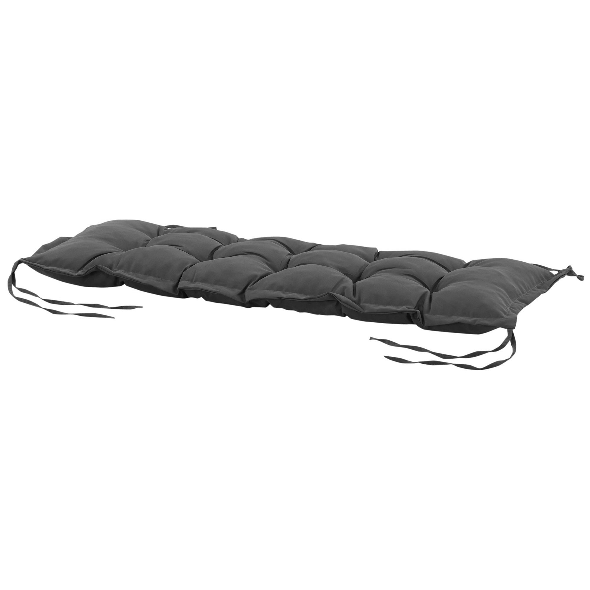 Almofada Acolchoada 100x40x10 cm Cinza Escuro