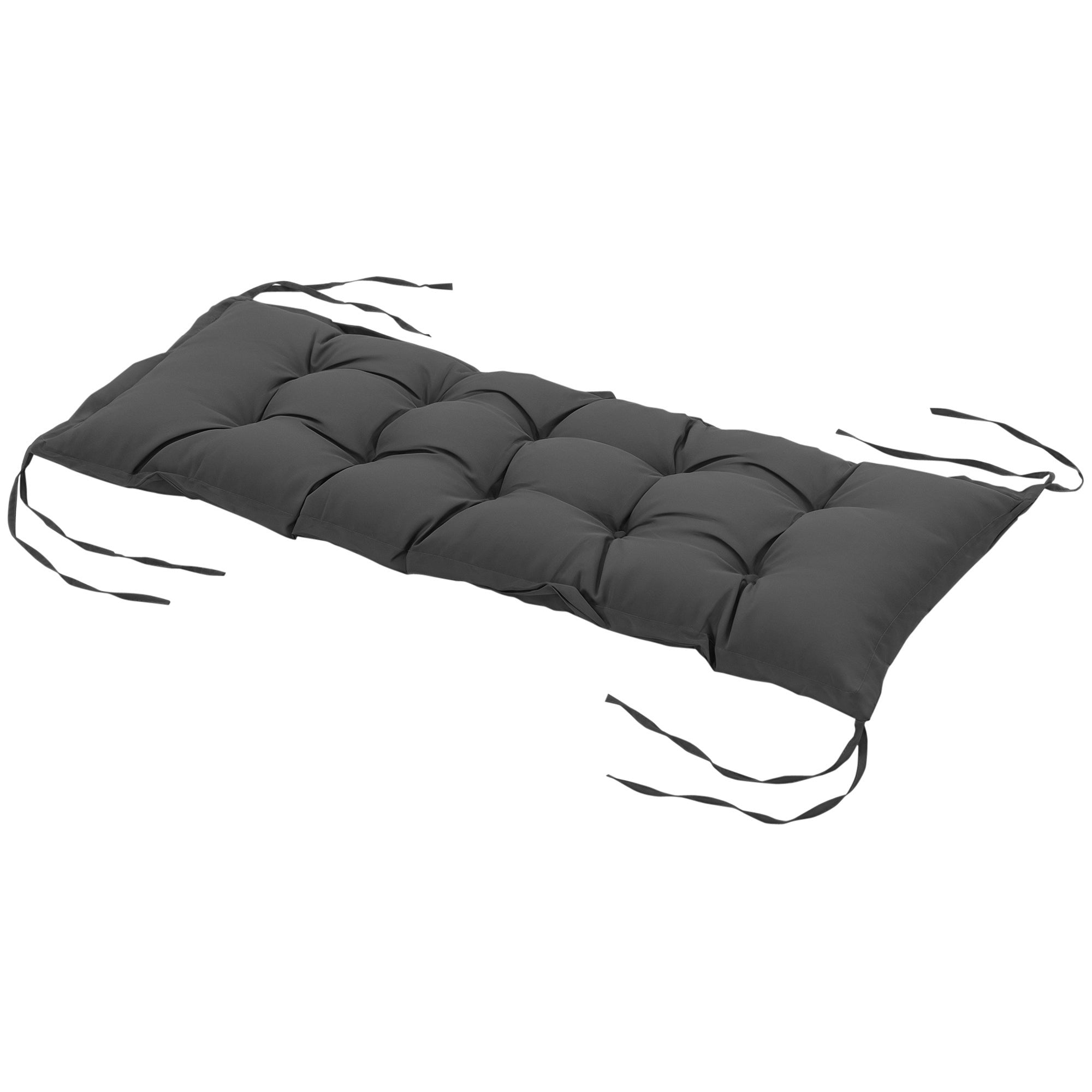 Almofada Acolchoada 100x40x10 cm Cinza Escuro