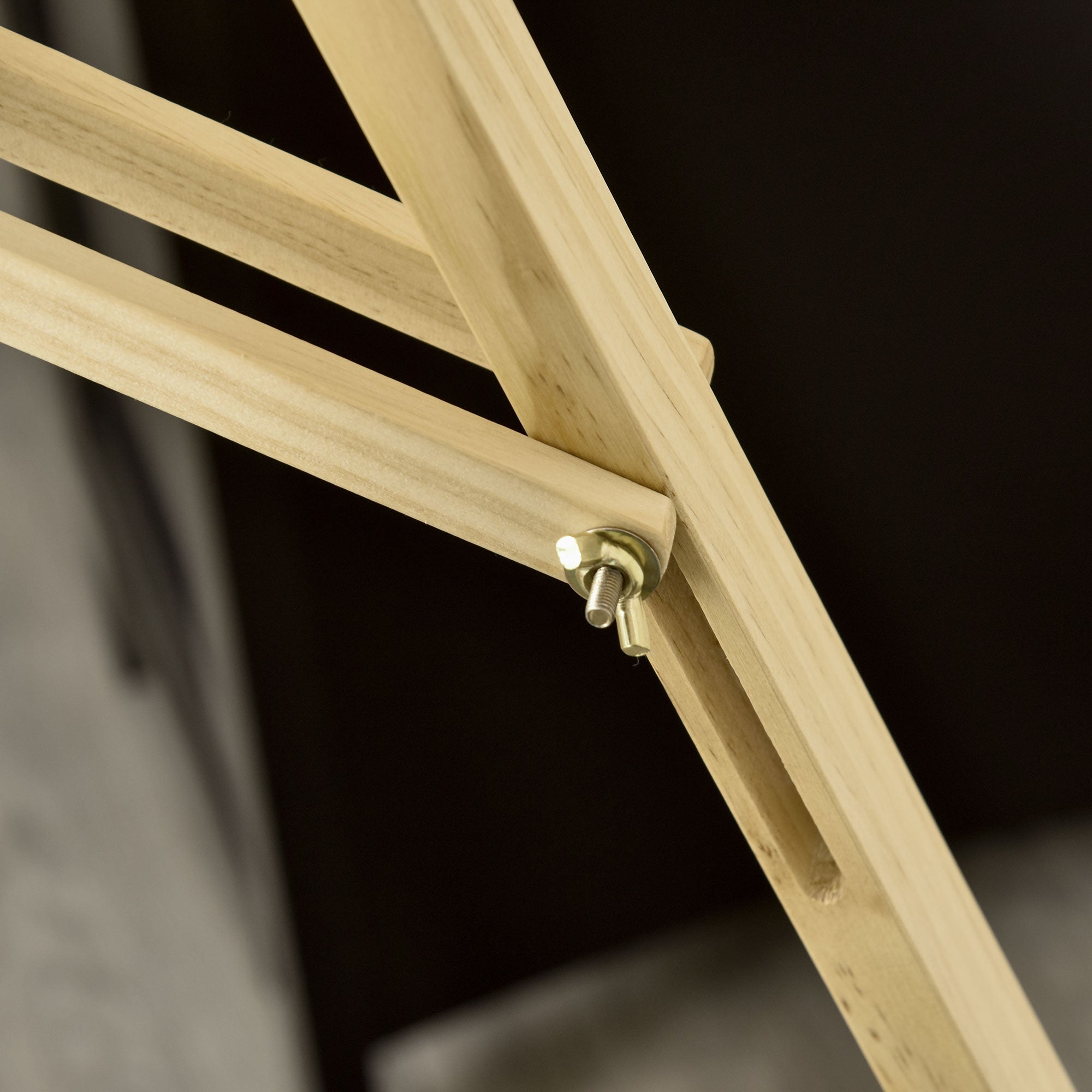 Cavalete de Pintura – 51.5x71.5x134.5 cm – Cor de Madeira Natural – Madeira