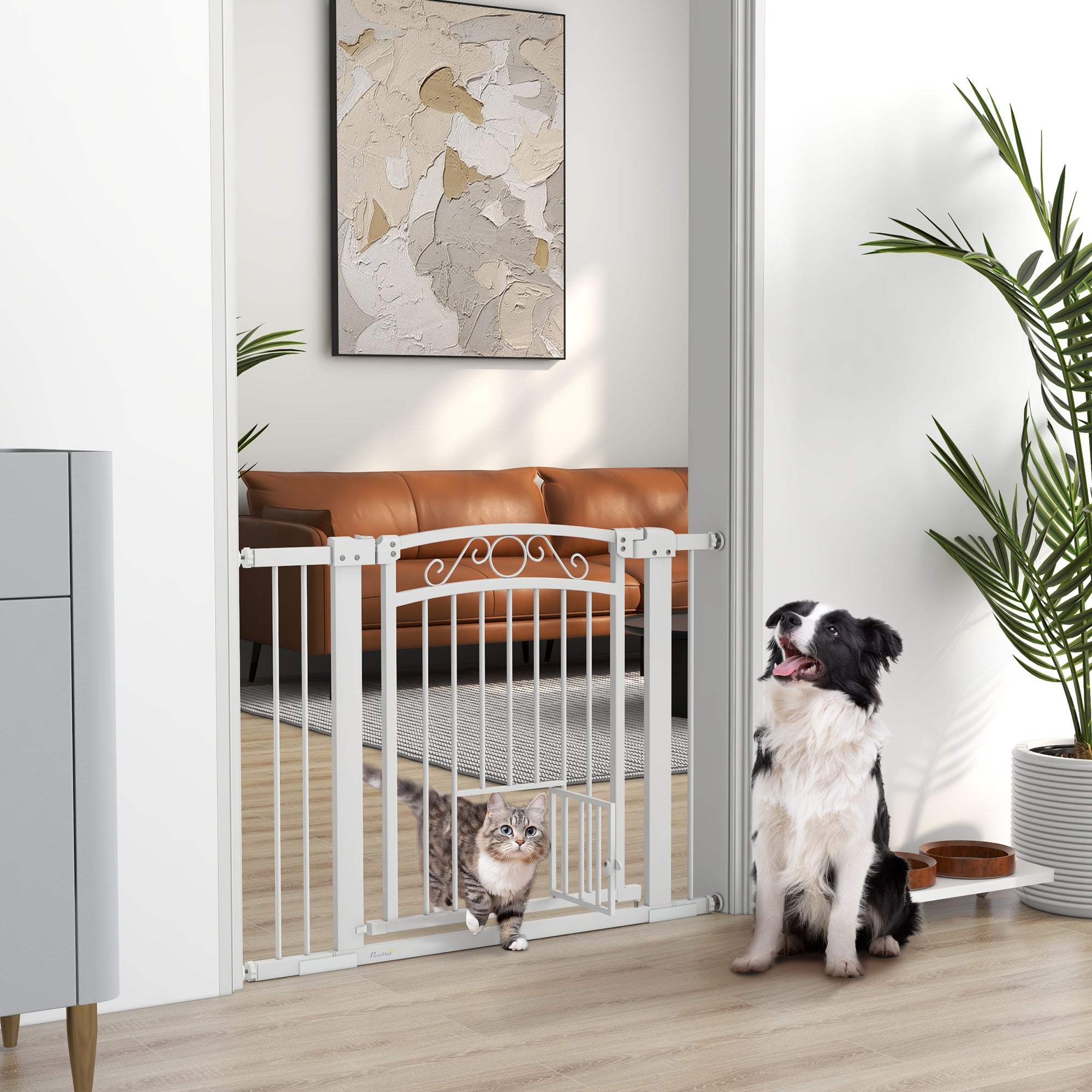 Barreira Extensível para Cães - Branco 76-102x77,5 cm