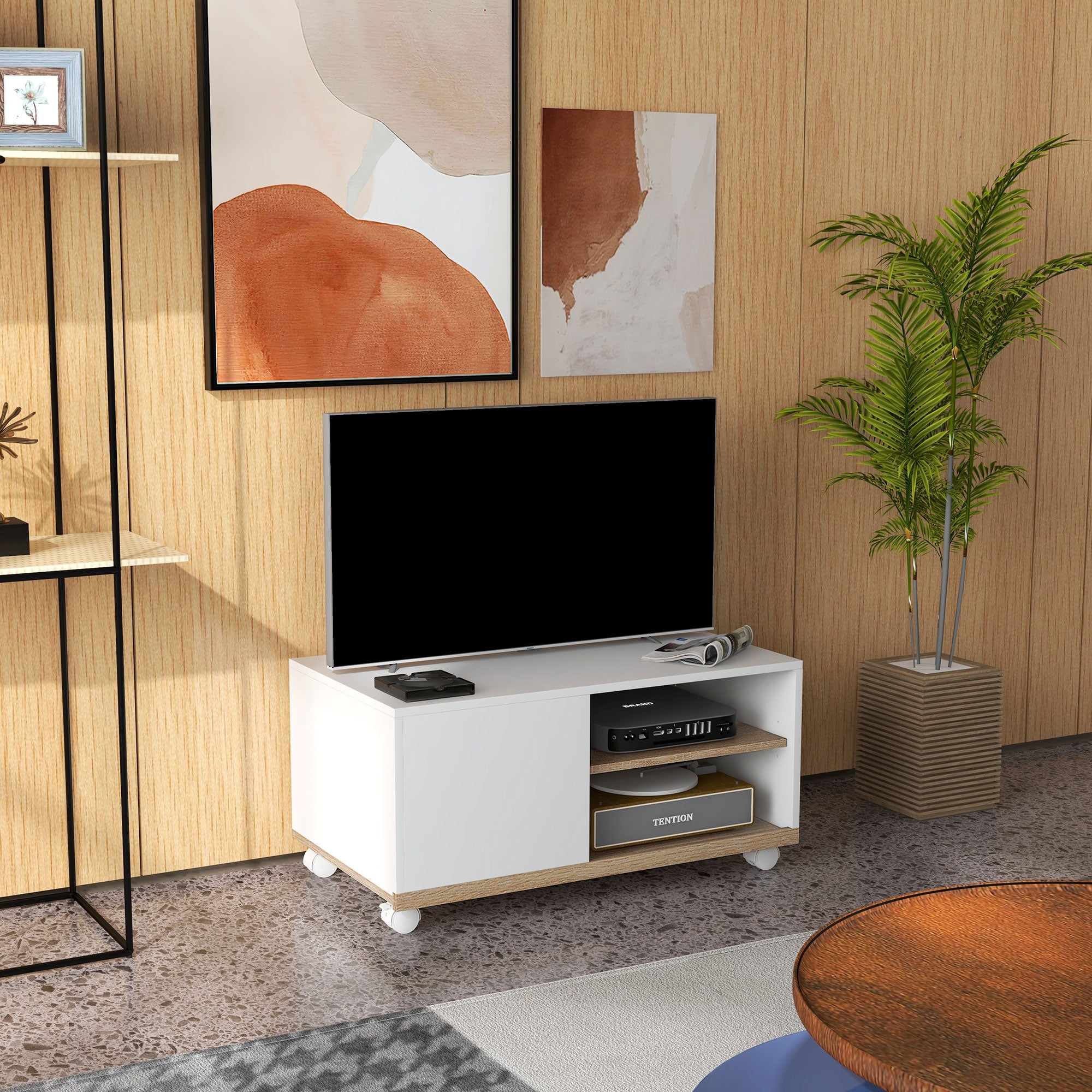 Móvel de TV Moderno 80x45x39,5 cm - Cor Natural