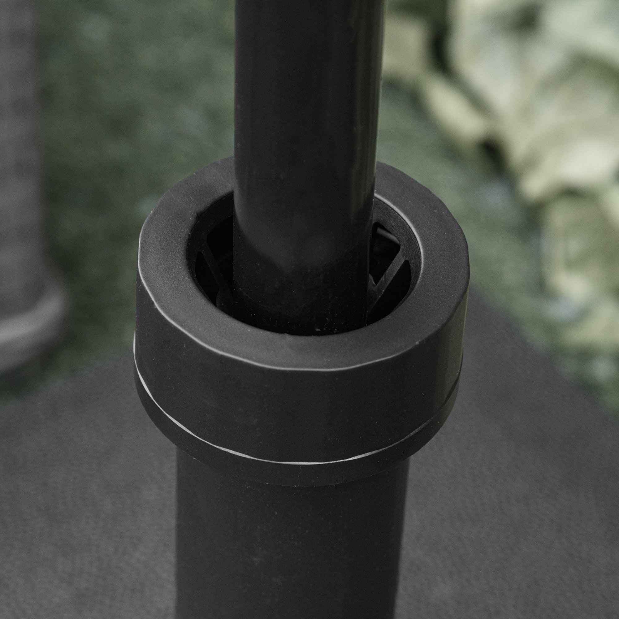 Base para Chapéu de Sol Recarregável Preto 45x45x9 cm