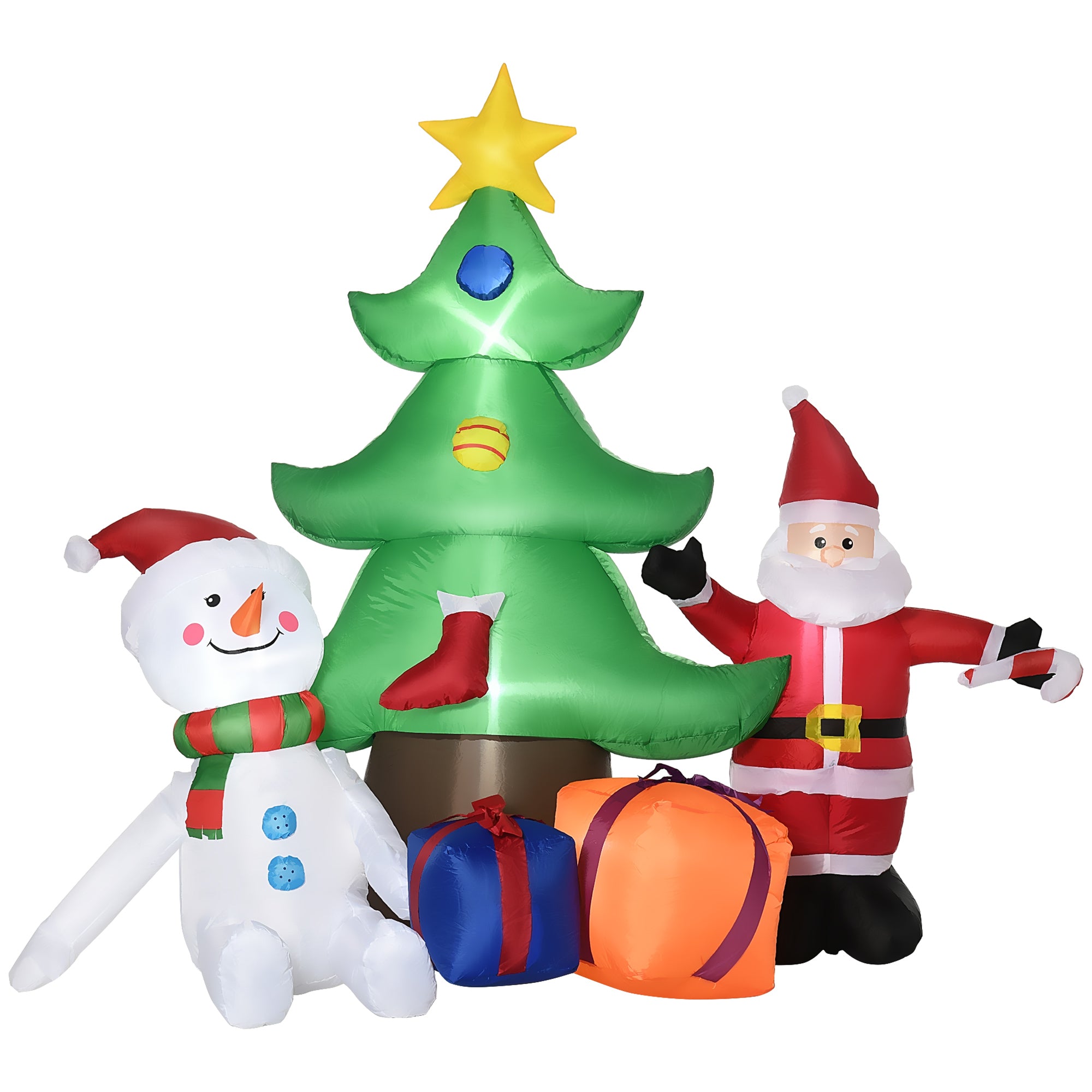 Árvore de Natal Insuflável 210x92x190 cm Multicolorido