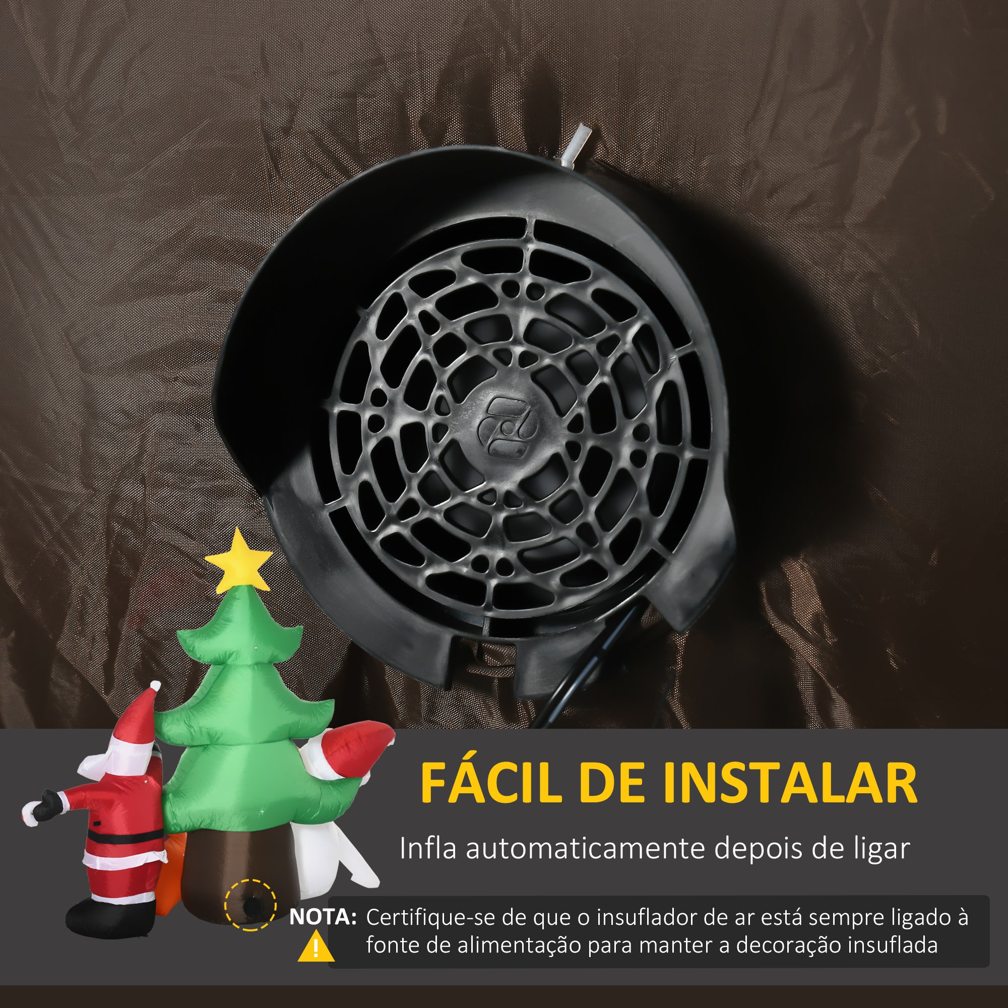 Árvore de Natal Insuflável 210x92x190 cm Multicolorido