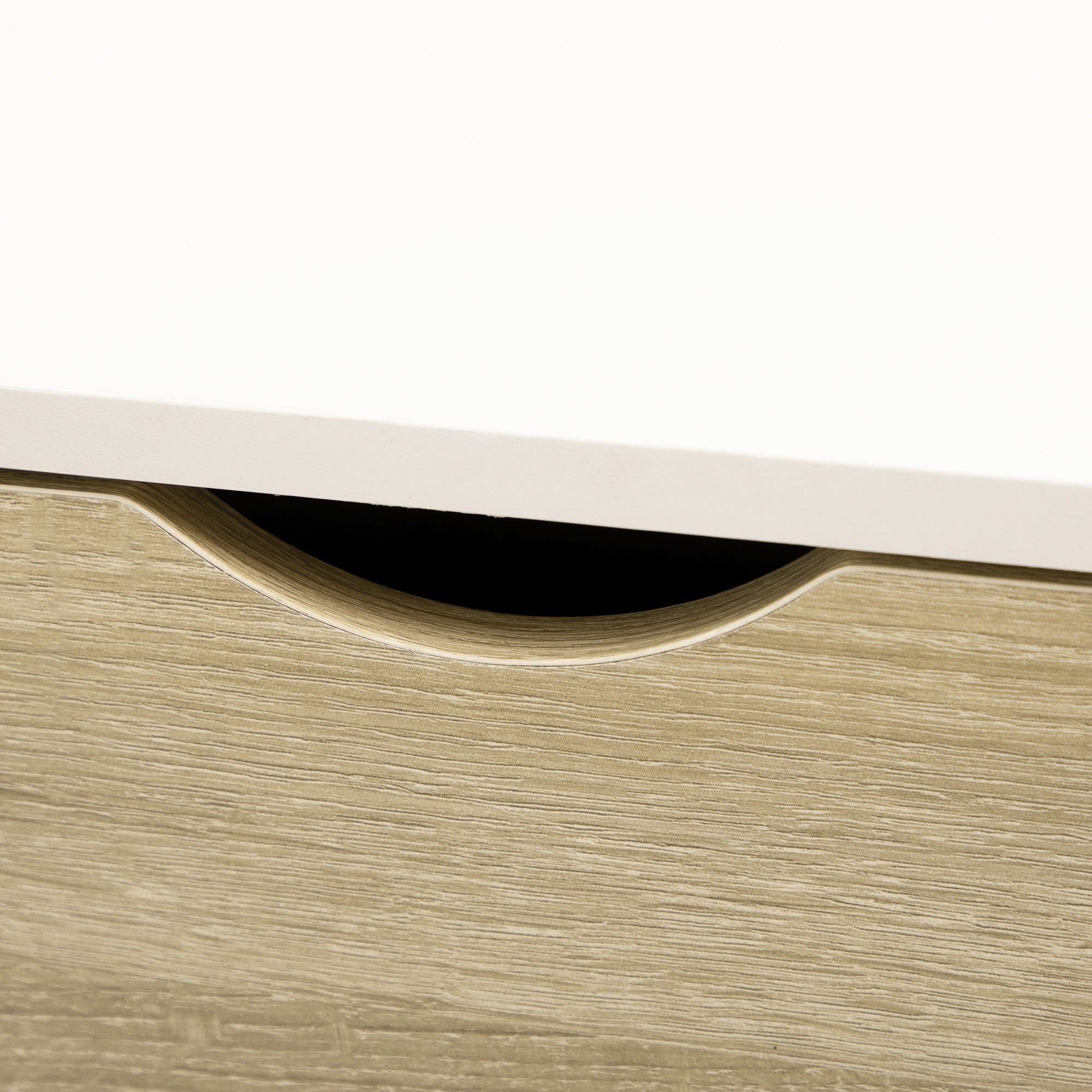 Mesa de Centro Retangular com 2 Gavetas e Compartimentos Abertos 106x58x39,5cm Branco e Madeira