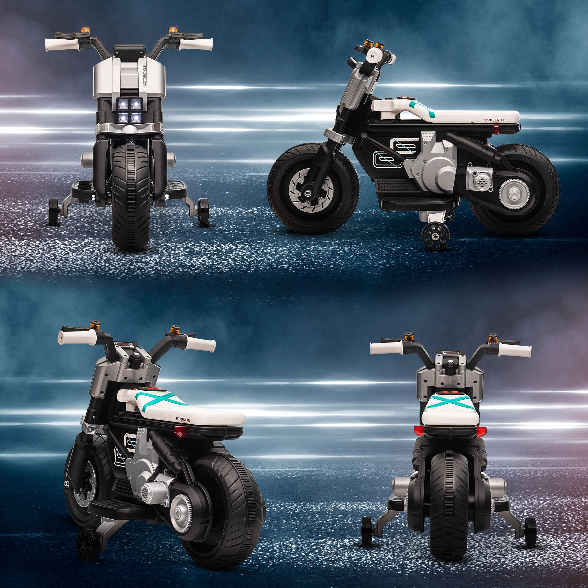 Mota Elétrica Infantil 86x44x58 cm Branca - Aventura e Diversão para Crianças