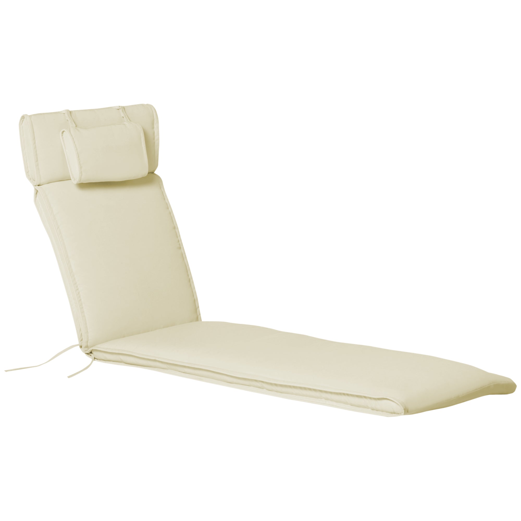 Almofada para Espreguiçadeira Creme 198x53x5cm - Conforto e Durabilidade