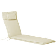 Almofada para Espreguiçadeira Creme 198x53x5cm - Conforto e Durabilidade