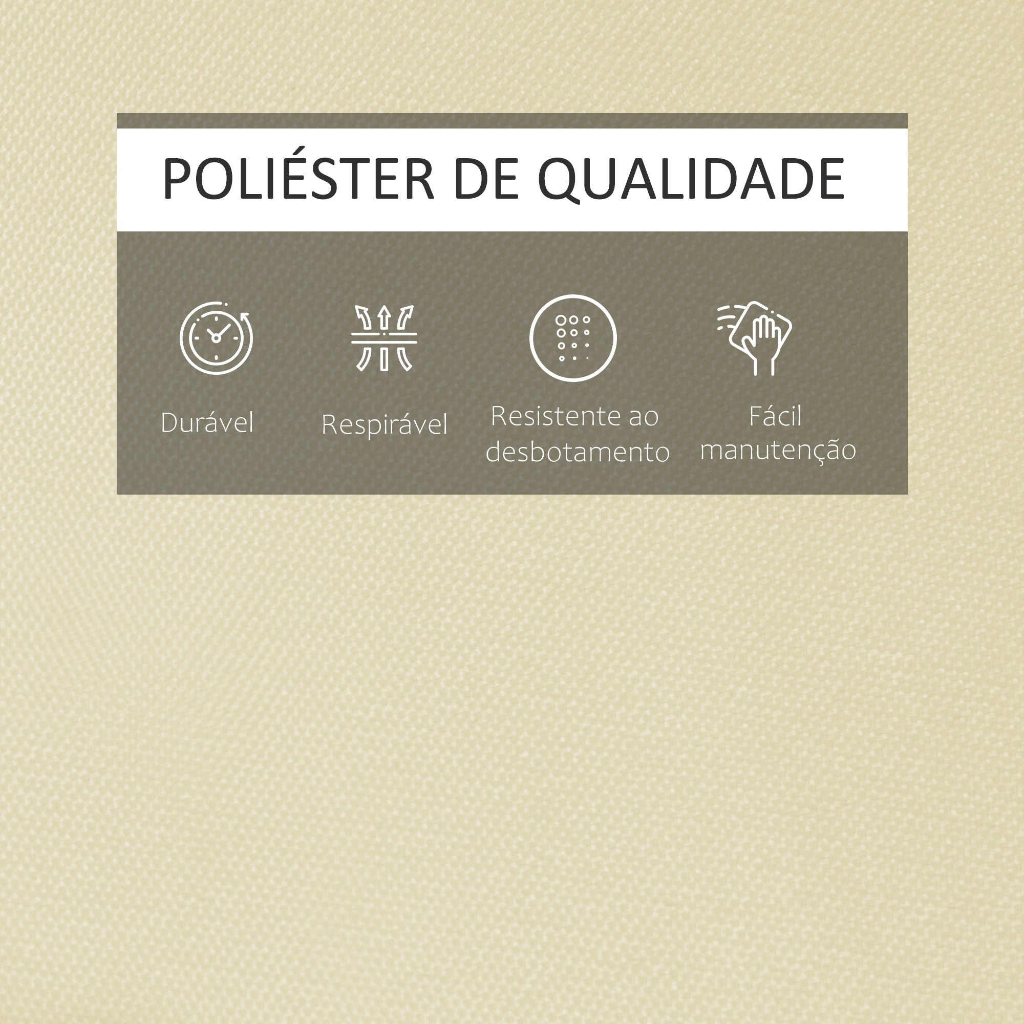 Almofada para Espreguiçadeira Creme 198x53x5cm - Conforto e Durabilidade