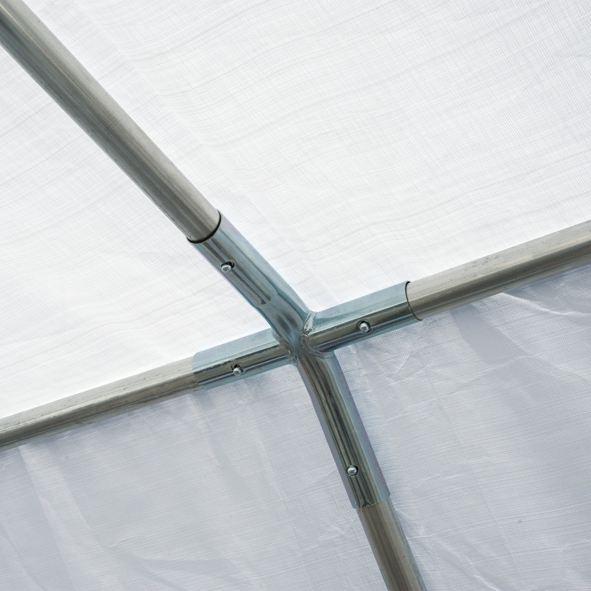 Tenda para Festas 8x4m com 4 Paredes Laterais e 8 Janelas - Blanco
