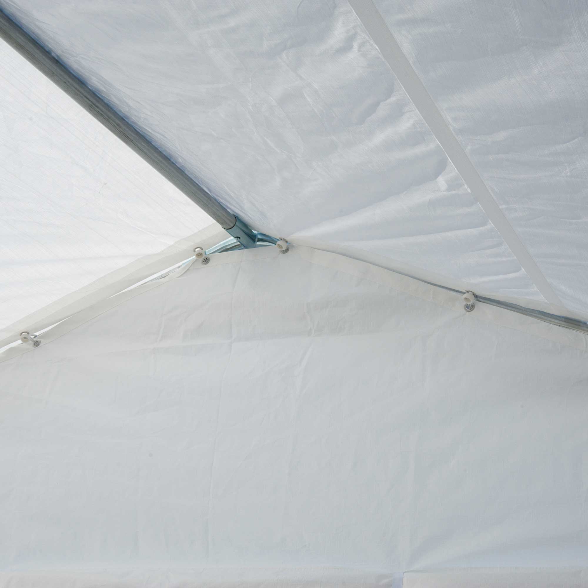 Tenda para Festas 8x4m com 4 Paredes Laterais e 8 Janelas - Blanco