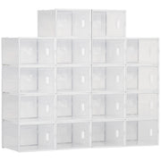 Armário Modular de Plástico Transparente 28x36x21cm - Organizador de Sapatos