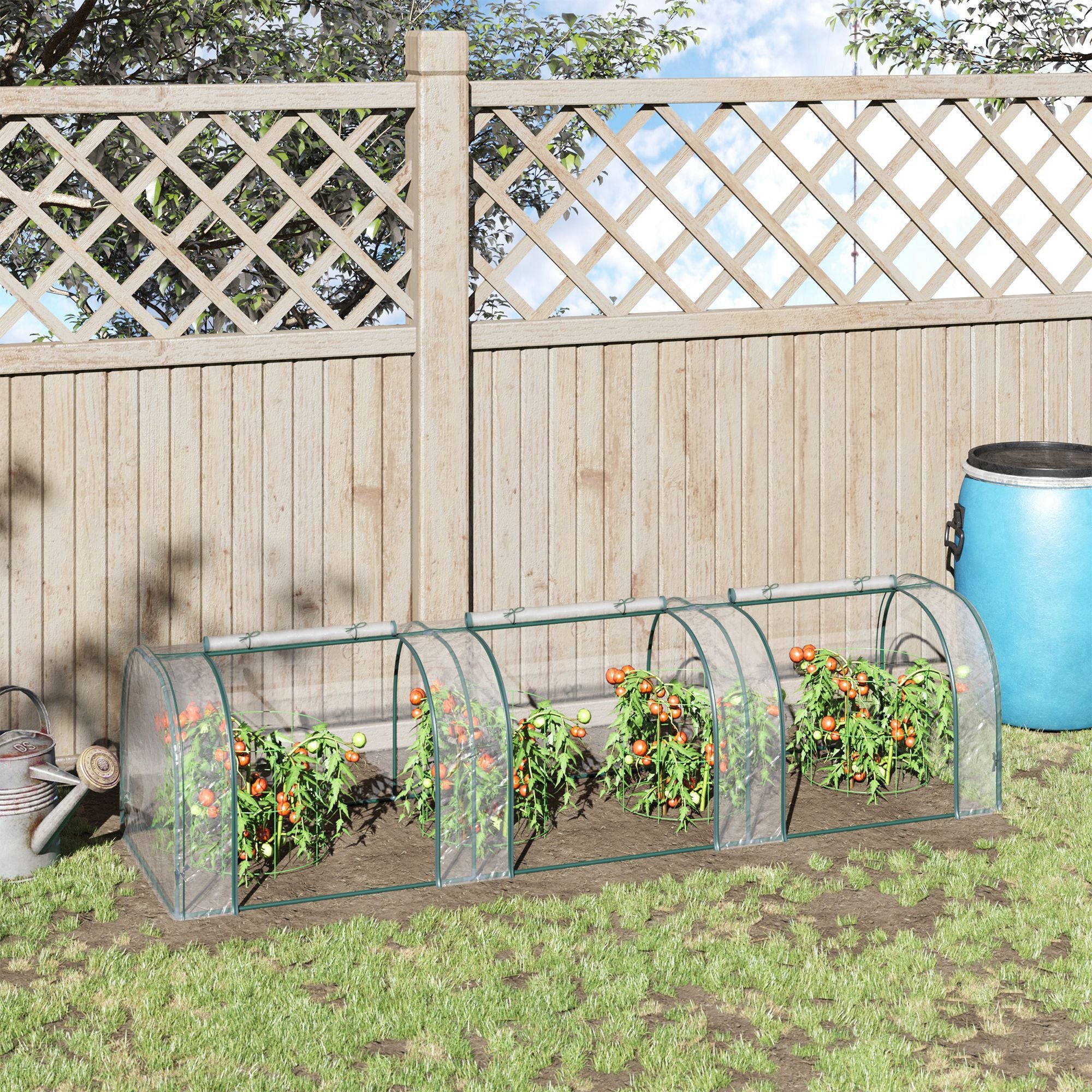 Estufa para Jardim em PVC Transparente 300x100x80 cm - Cor: Transparente