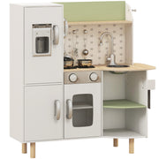 Cozinha de Madeira para Crianças 84x34x89 cm Branco