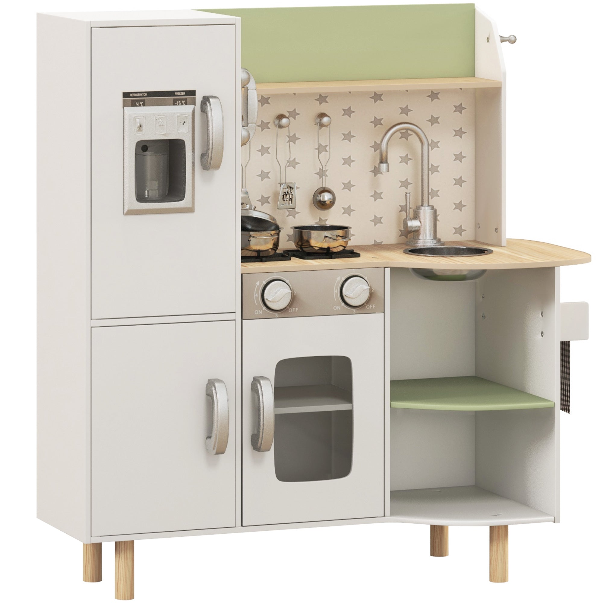 Cozinha de Madeira para Crianças 84x34x89 cm Branco