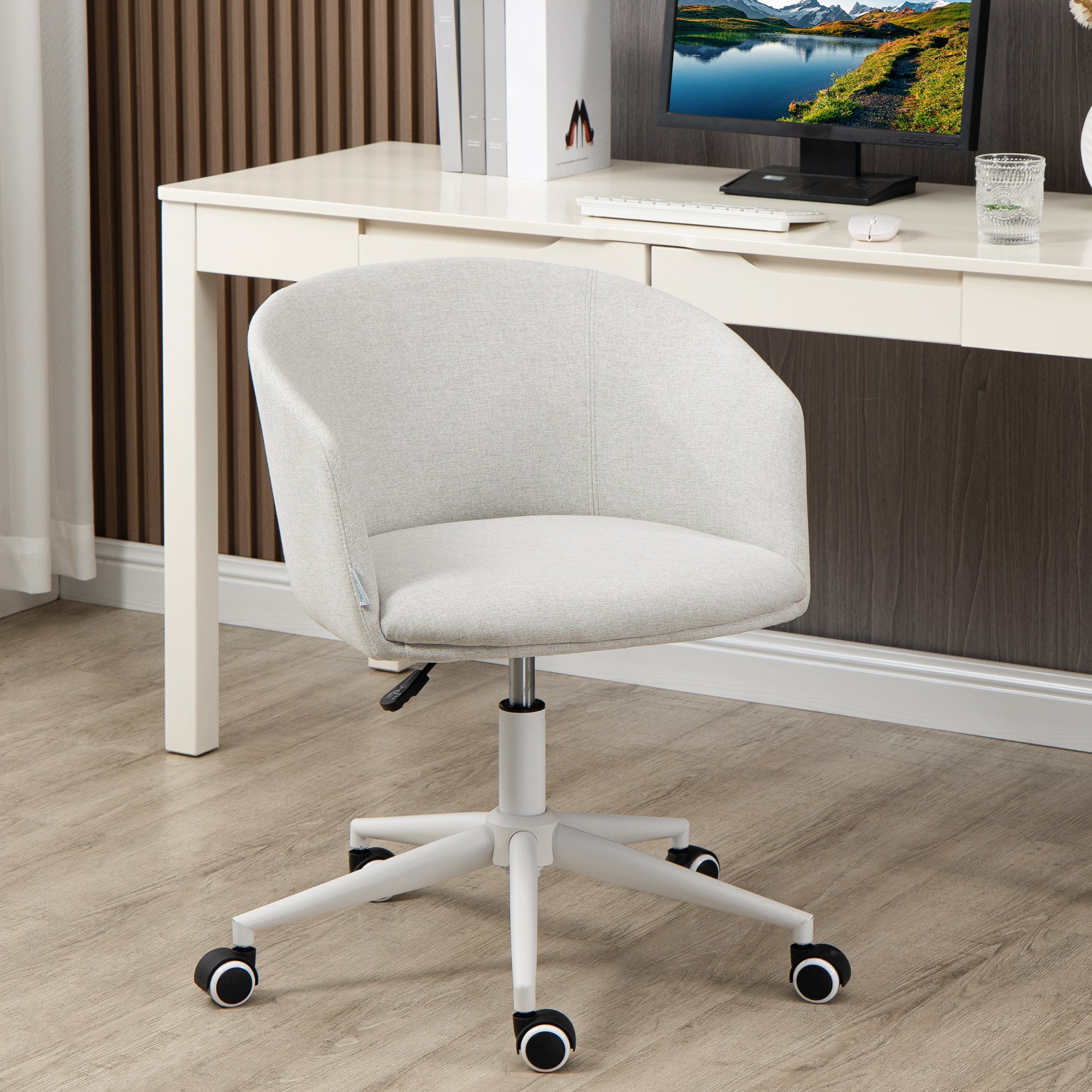 Cadeira de Escritório Cinza Claro 57x56x70-78cm - Conforto e Funcionalidade