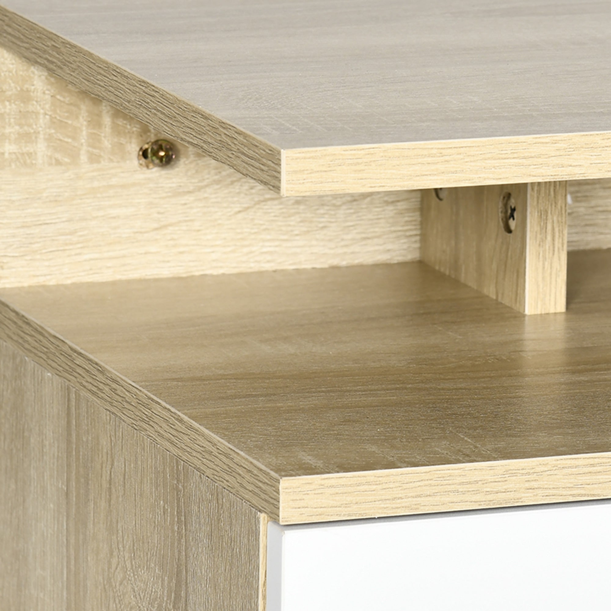 Mesinhas de Cabeceira Flutuantes 35x32x22,5 cm Branco e Madeira