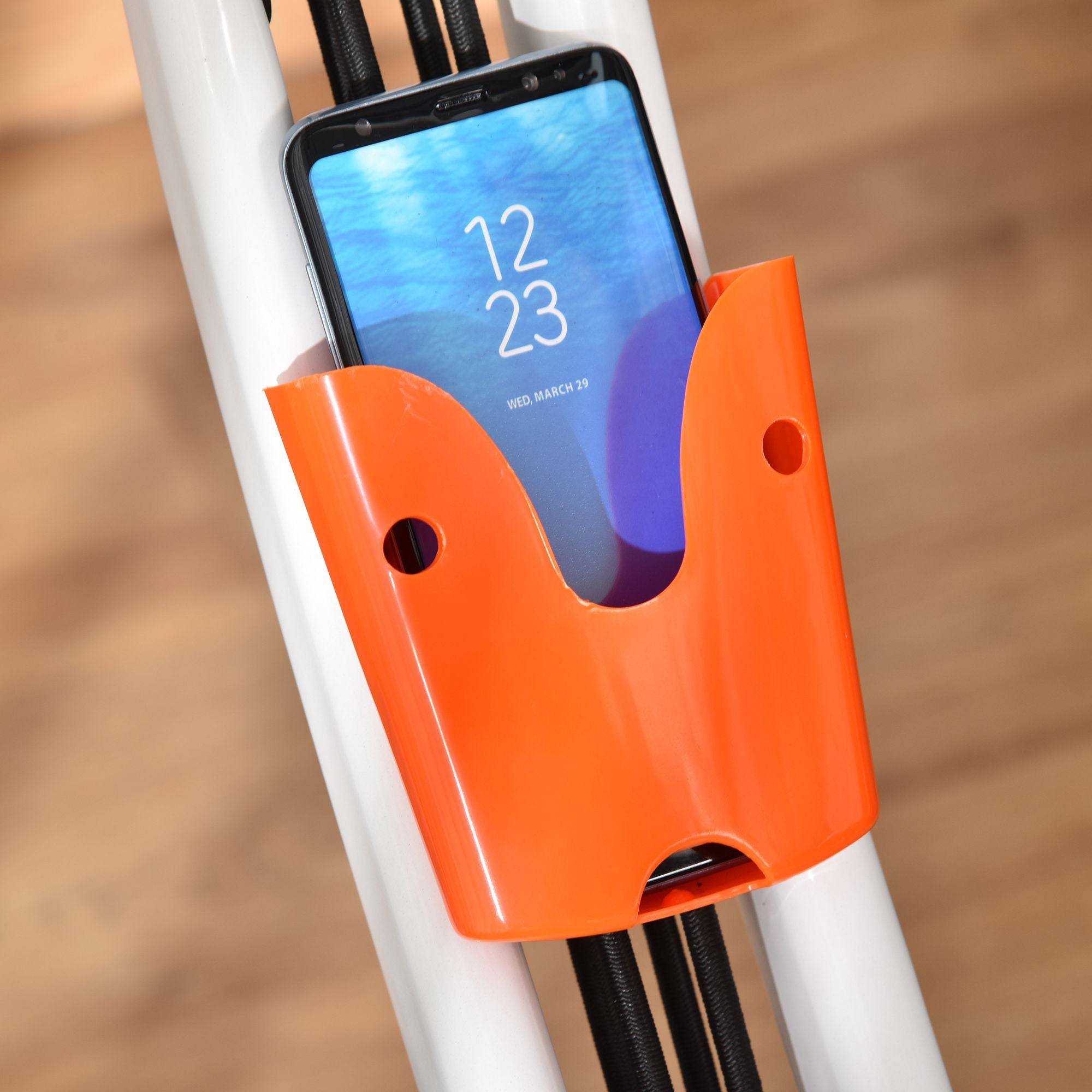 Bicicleta Estática Dobrável Laranja 51x97x115cm