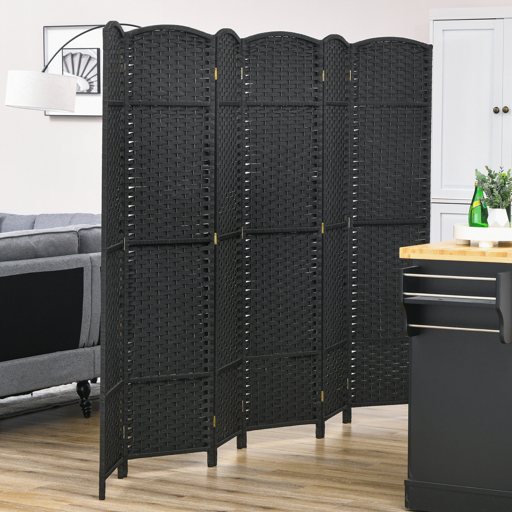 Biombo Separador de Ambientes 240x170 cm Preto