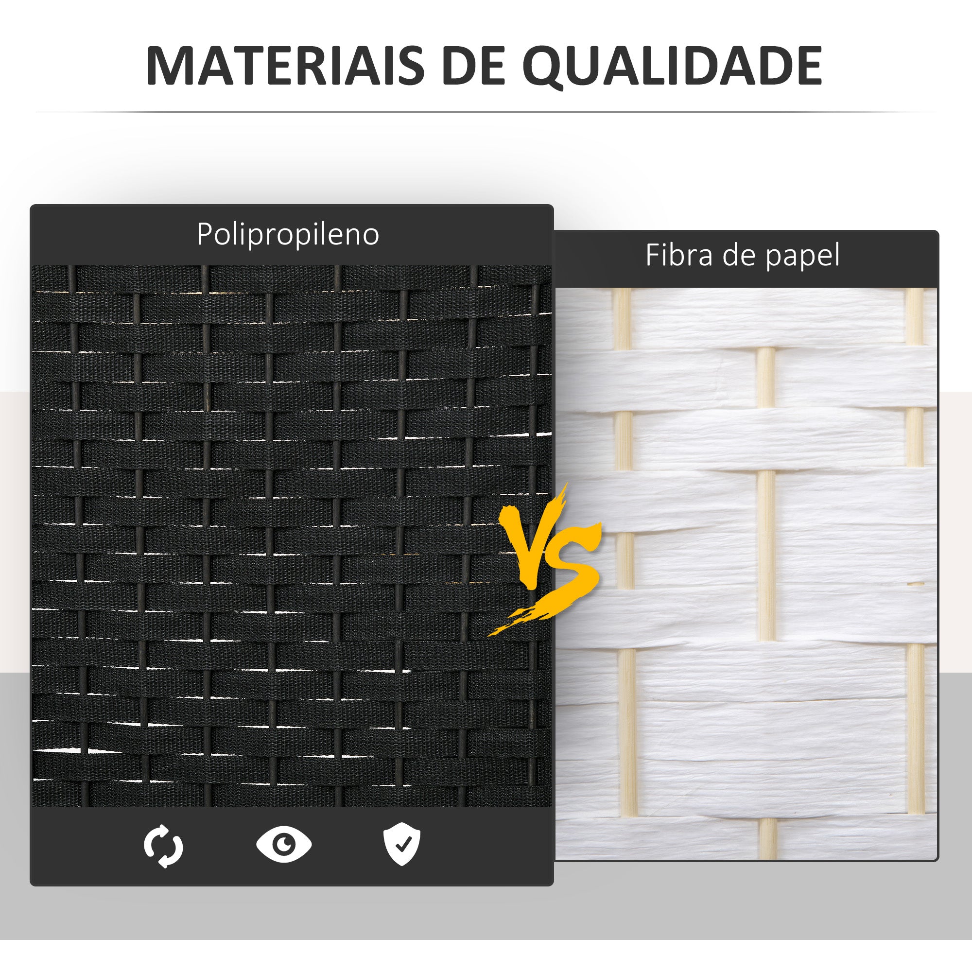 Biombo Separador de Ambientes 240x170 cm Preto