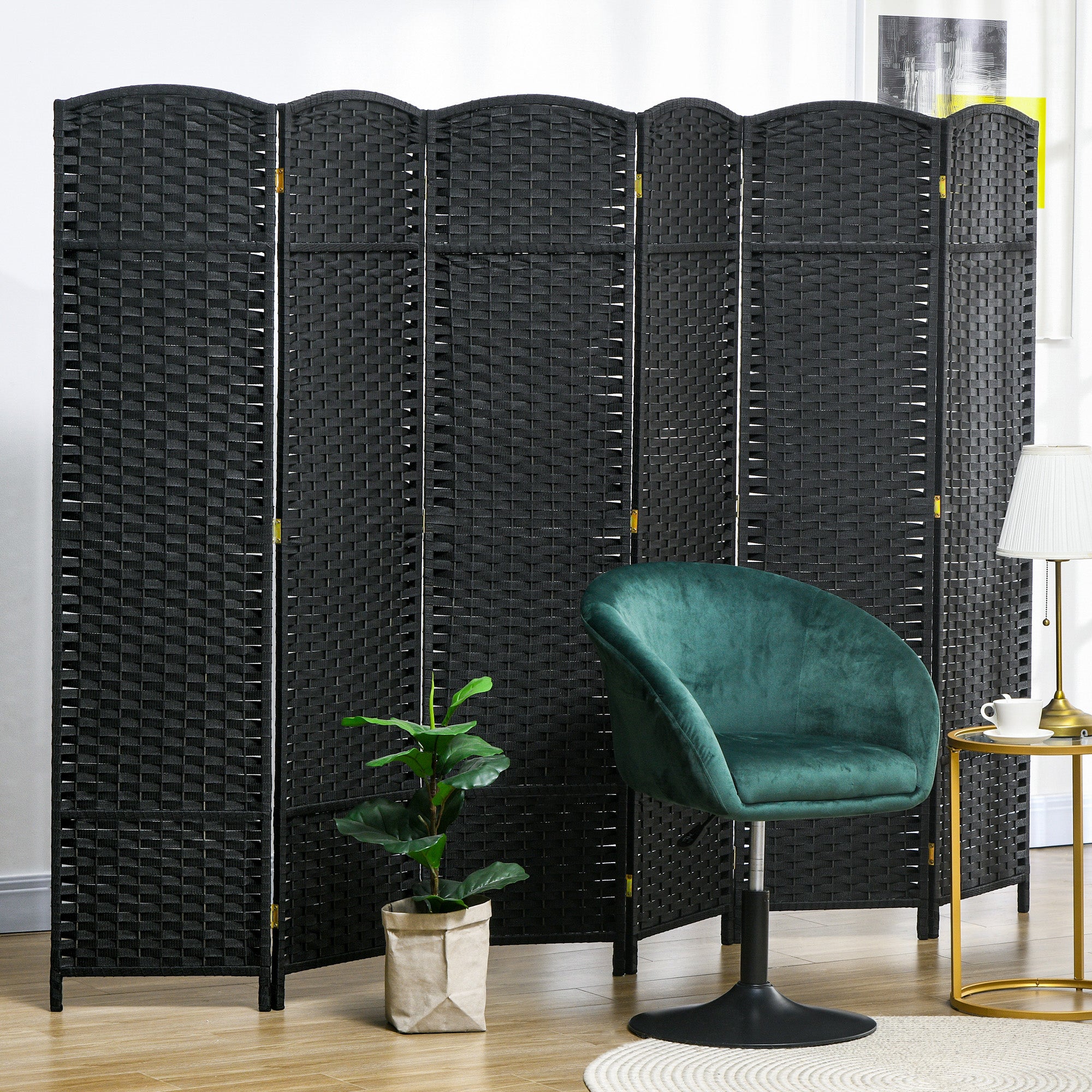 Biombo Separador de Ambientes 240x170 cm Preto