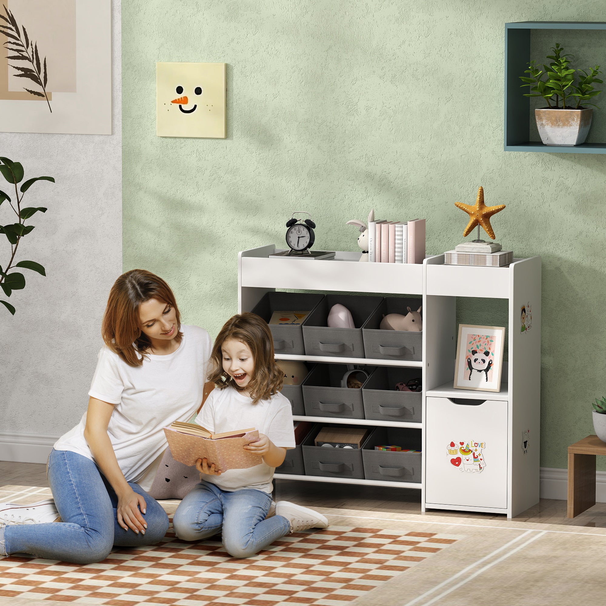Organizador de Brinquedos Infantil 92x30x80 cm - Branco
