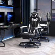 Cadeira Ergonômica Gaming Branca e Preta 65x70x118,5-126,5 cm