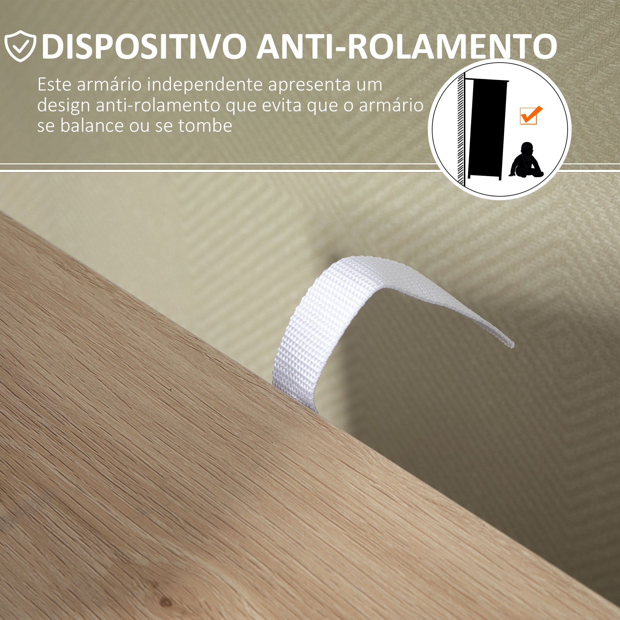 Armário de Sala de Estar Aparador Auxiliar 54x29x83cm - Cor de Carvalho