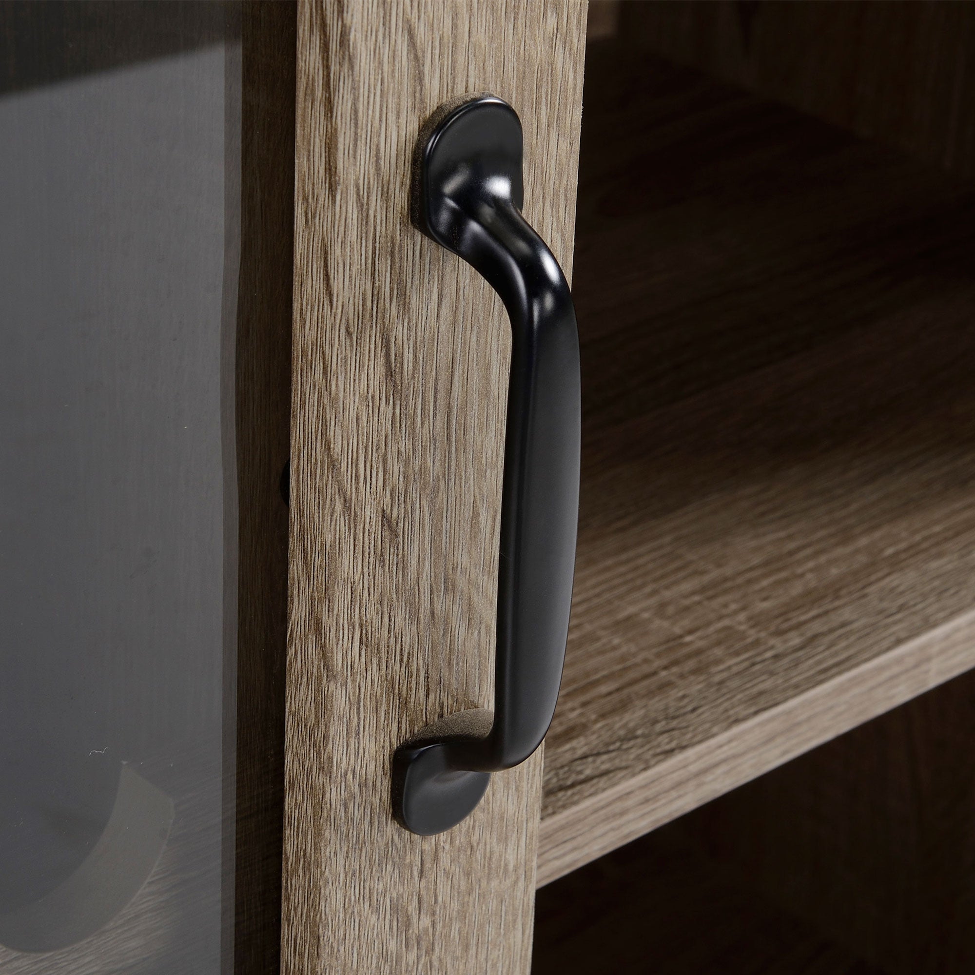 Aparador Moderno com Porta de Vidro 79x39x92cm - Marrom